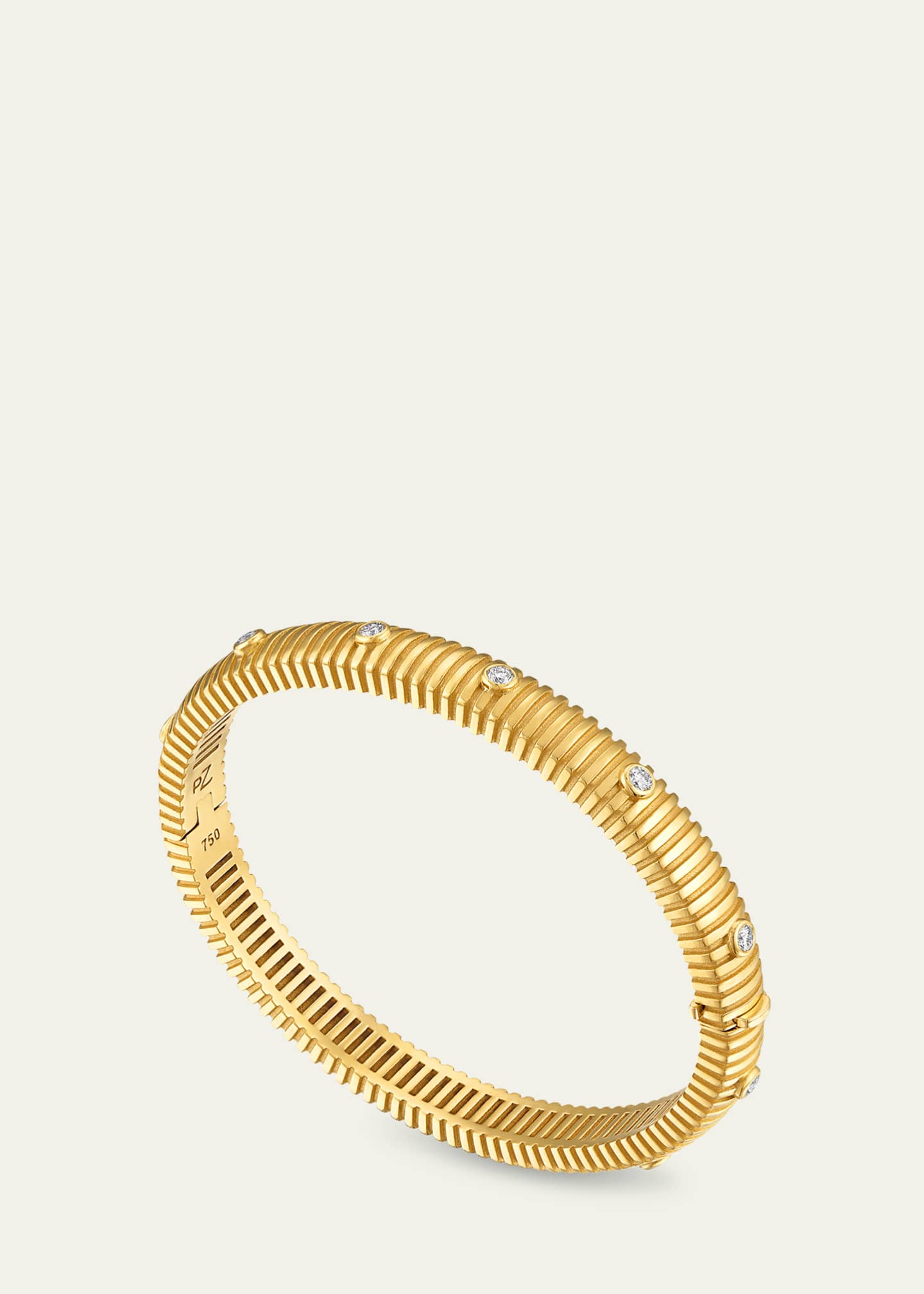 Pamela Zamore 18K Yellow Gold Clio Diamond Bangle Bracelet Image 2 of 2