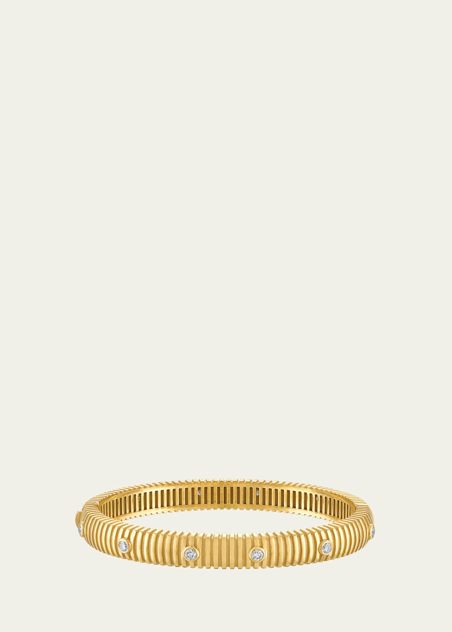 Pamela Zamore 18K Yellow Gold Clio Diamond Bangle Bracelet Image 1 of 2