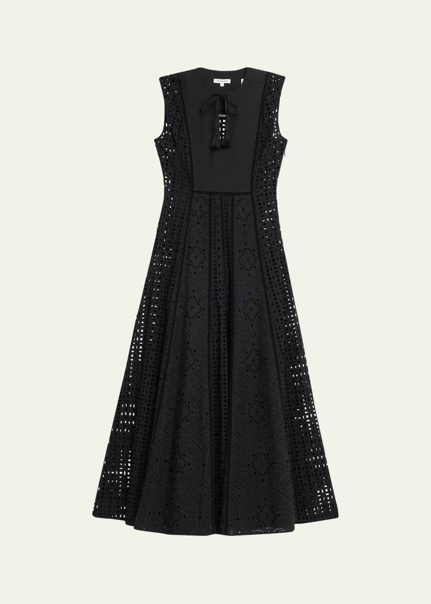 Veronica Beard Alina Sleeveless Eyelet Maxi Dress Image 1 of 5