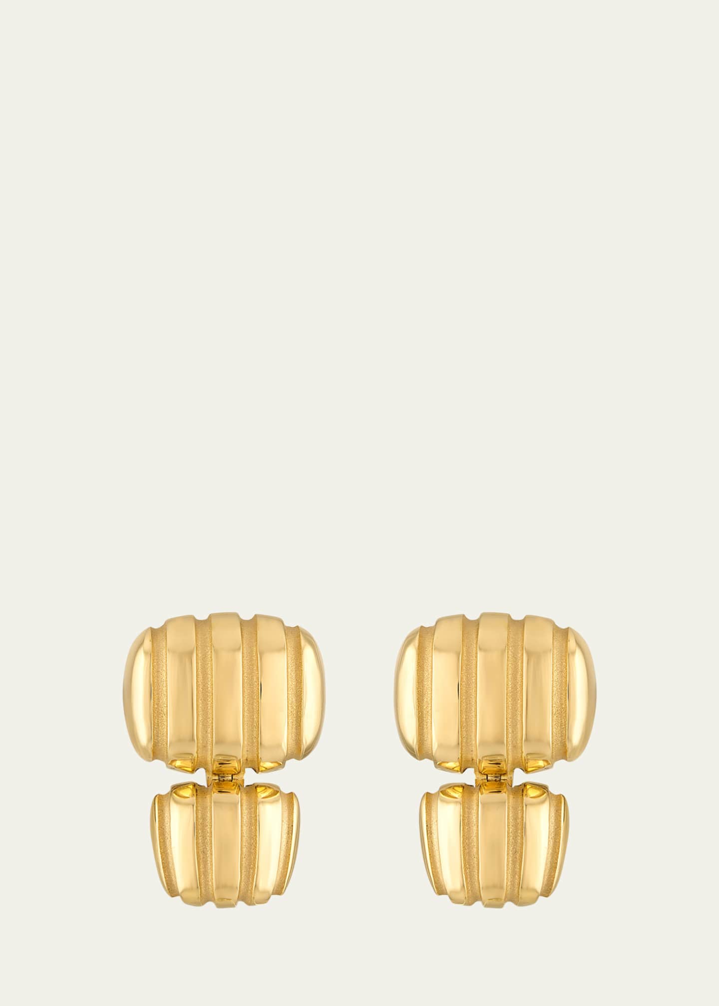 Pamela Zamore 18K Yellow Gold Eos Double-Cushion Earrings Image 1 of 2