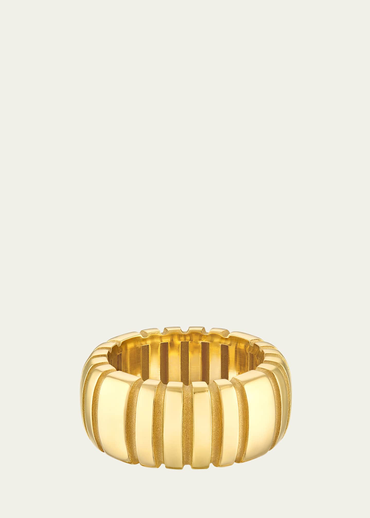 Pamela Zamore 18K Yellow Gold Orla Large Ridge Band Ring Image 1 of 2