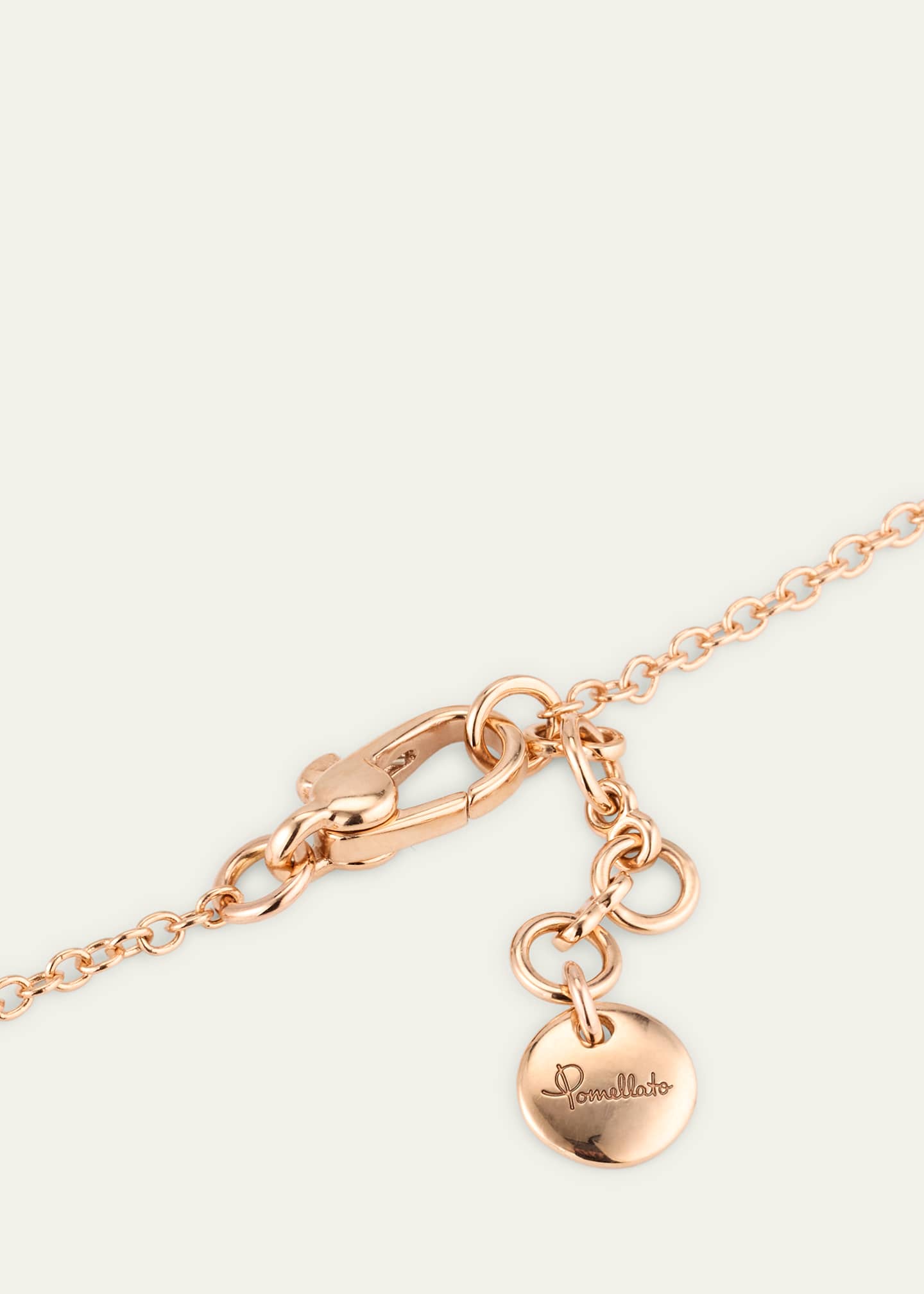 Pomellato Pom Pom Dot 18K Rose Gold Diamond and Turquoise Chain Bracelet Image 4 of 5