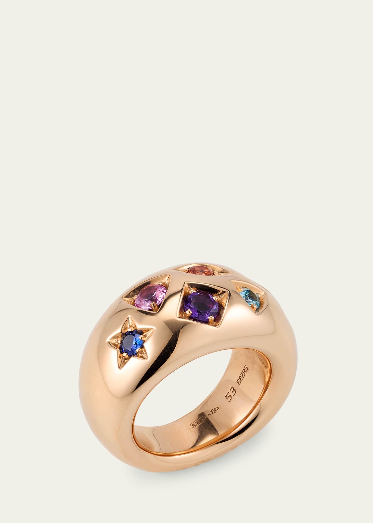 Pomellato Iconica Dome Ring with Fancy Set Colored Stones Image 3 of 3