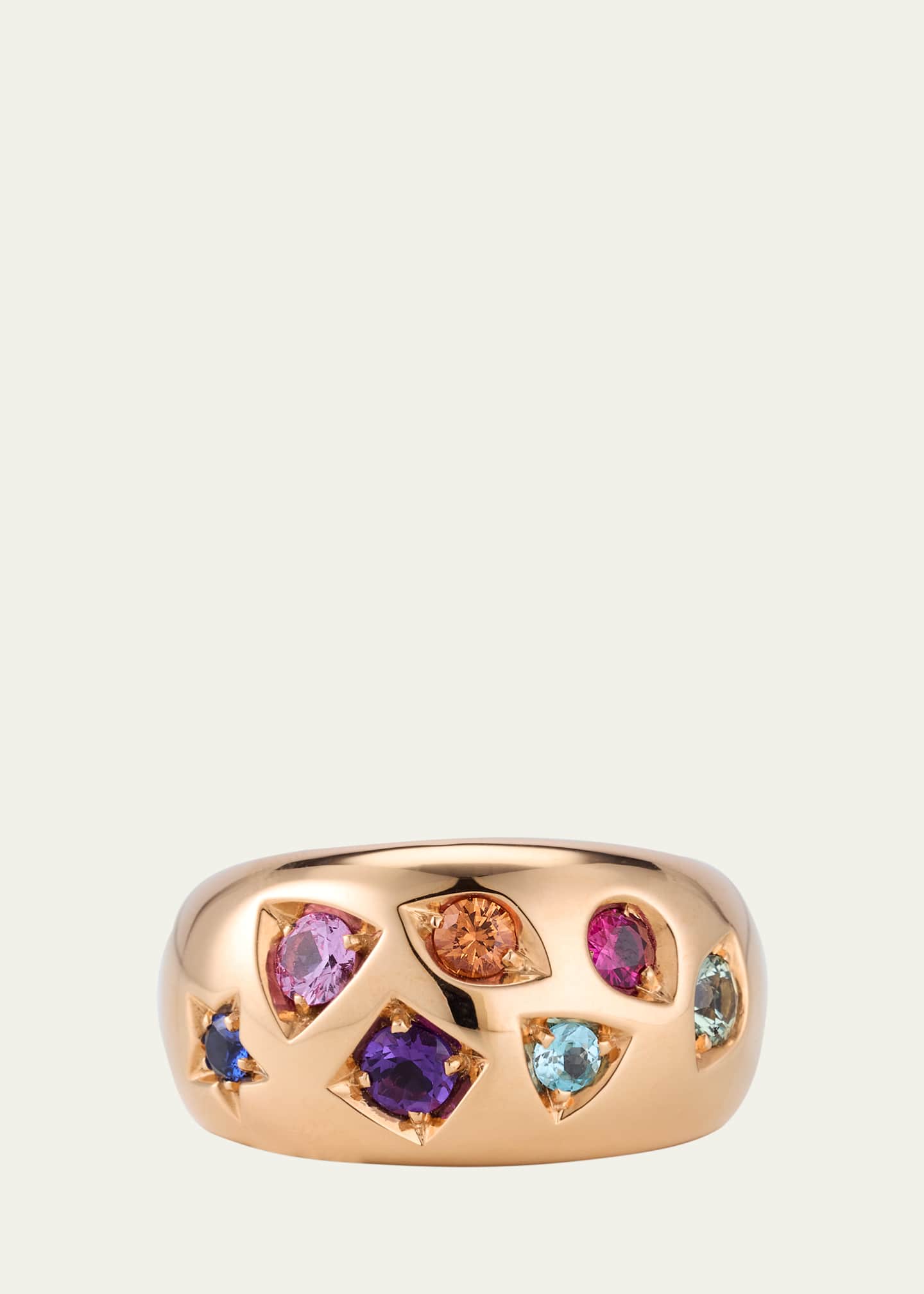 Pomellato Iconica Dome Ring with Fancy Set Colored Stones Image 1 of 3