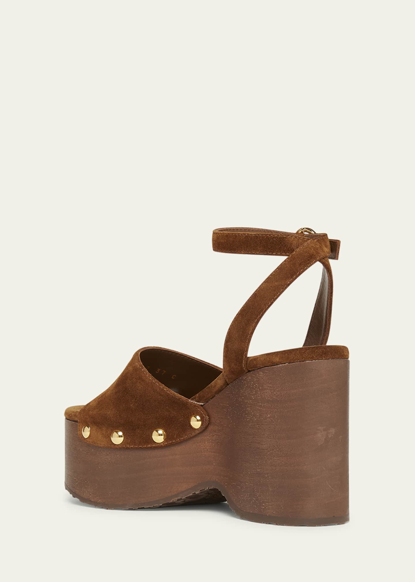 Gianvito Rossi Suede Ankle-Strap Platform Sandals Image 2 of 4