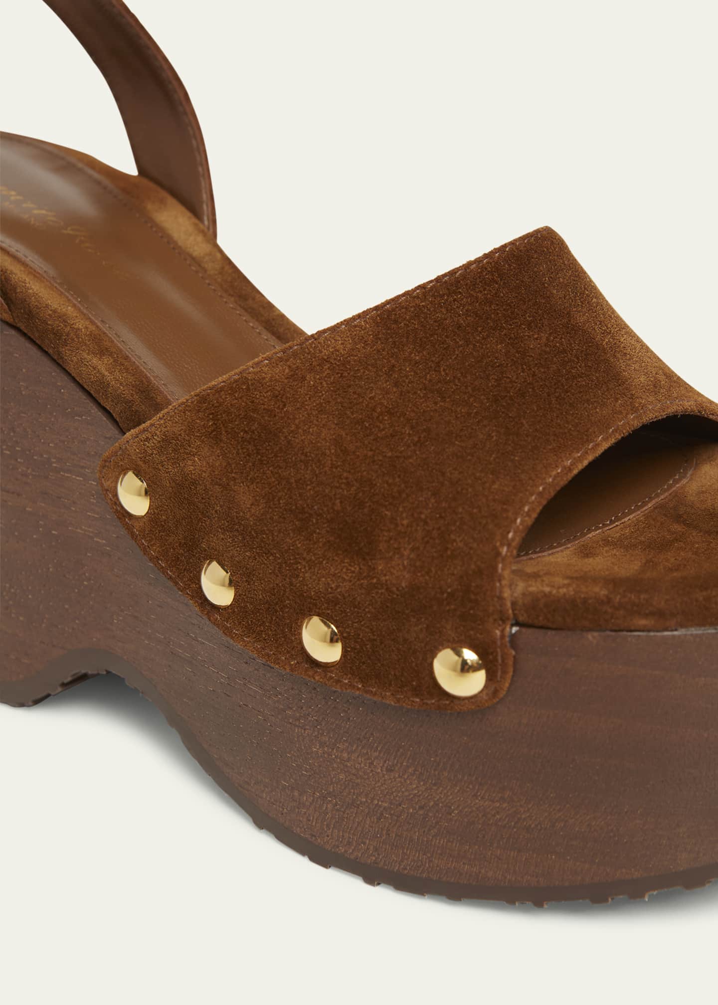 Gianvito Rossi Suede Ankle-Strap Platform Sandals Image 3 of 4