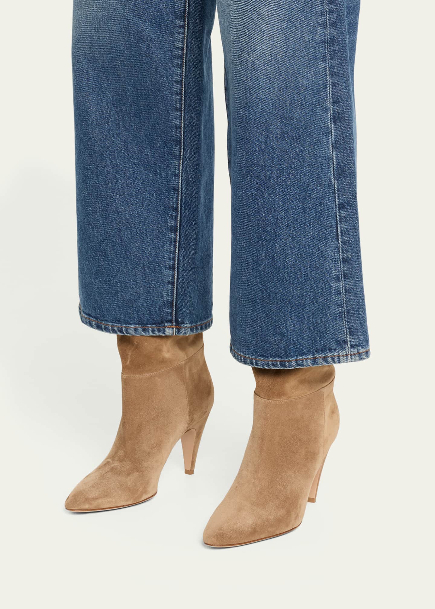 Gianvito Rossi Slouchy Suede Mid Boots Image 2 of 6