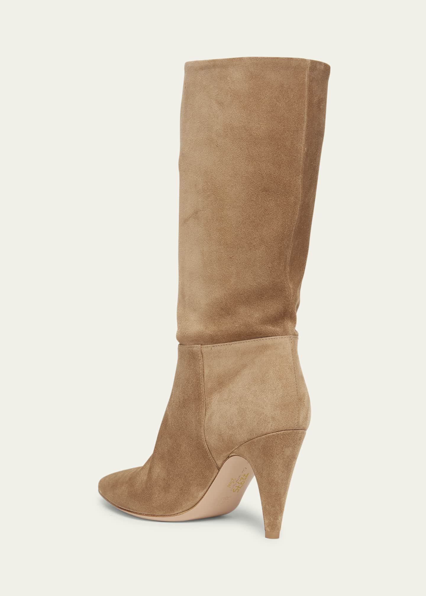 Gianvito Rossi Slouchy Suede Mid Boots Image 4 of 6