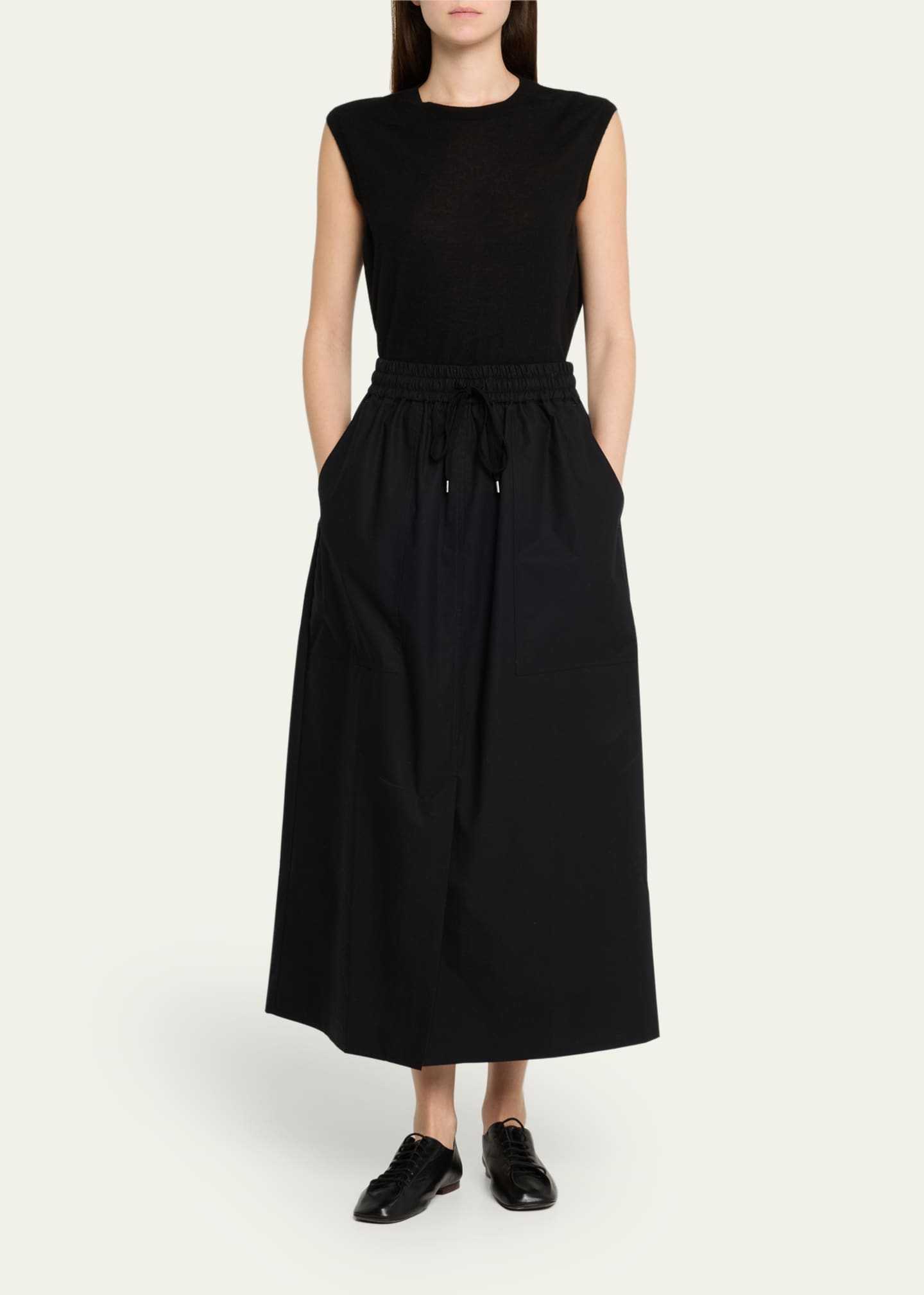 Studio Nicholson Oates Drawstring Midi Skirt with Pockets Image 2 of 5
