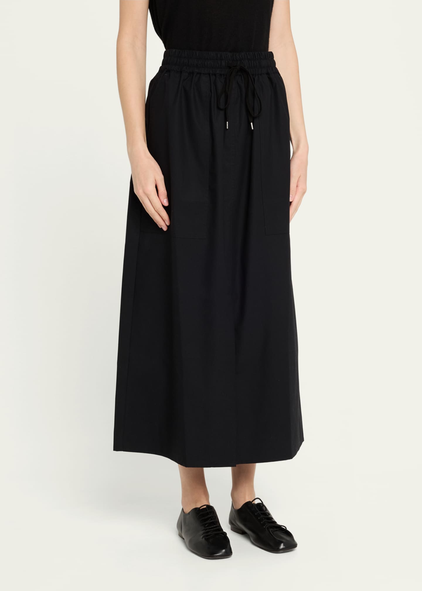 Studio Nicholson Oates Drawstring Midi Skirt with Pockets Image 4 of 5