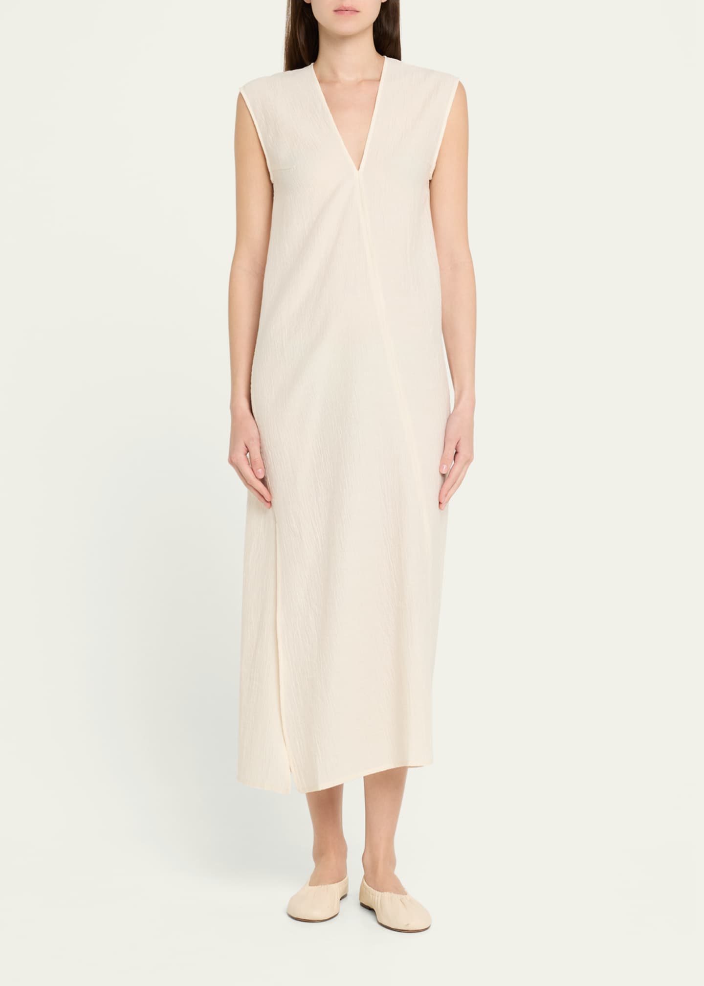 Studio Nicholson Lise Sleeveless Asymmetric Midi Dress Image 2 of 5
