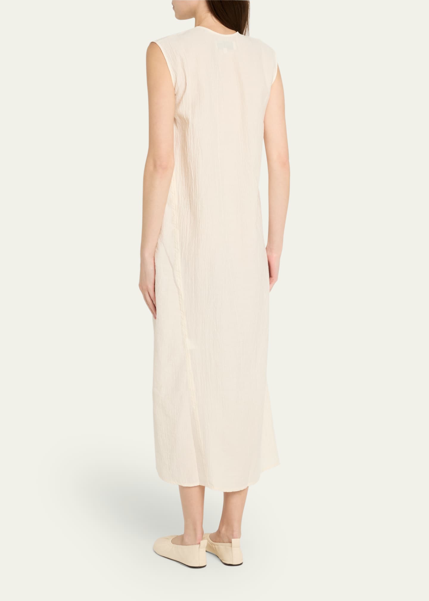 Studio Nicholson Lise Sleeveless Asymmetric Midi Dress Image 3 of 5