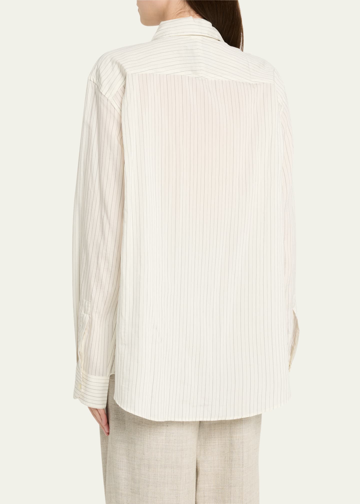 Studio Nicholson Pinstripe Boxy Shirt Image 3 of 5