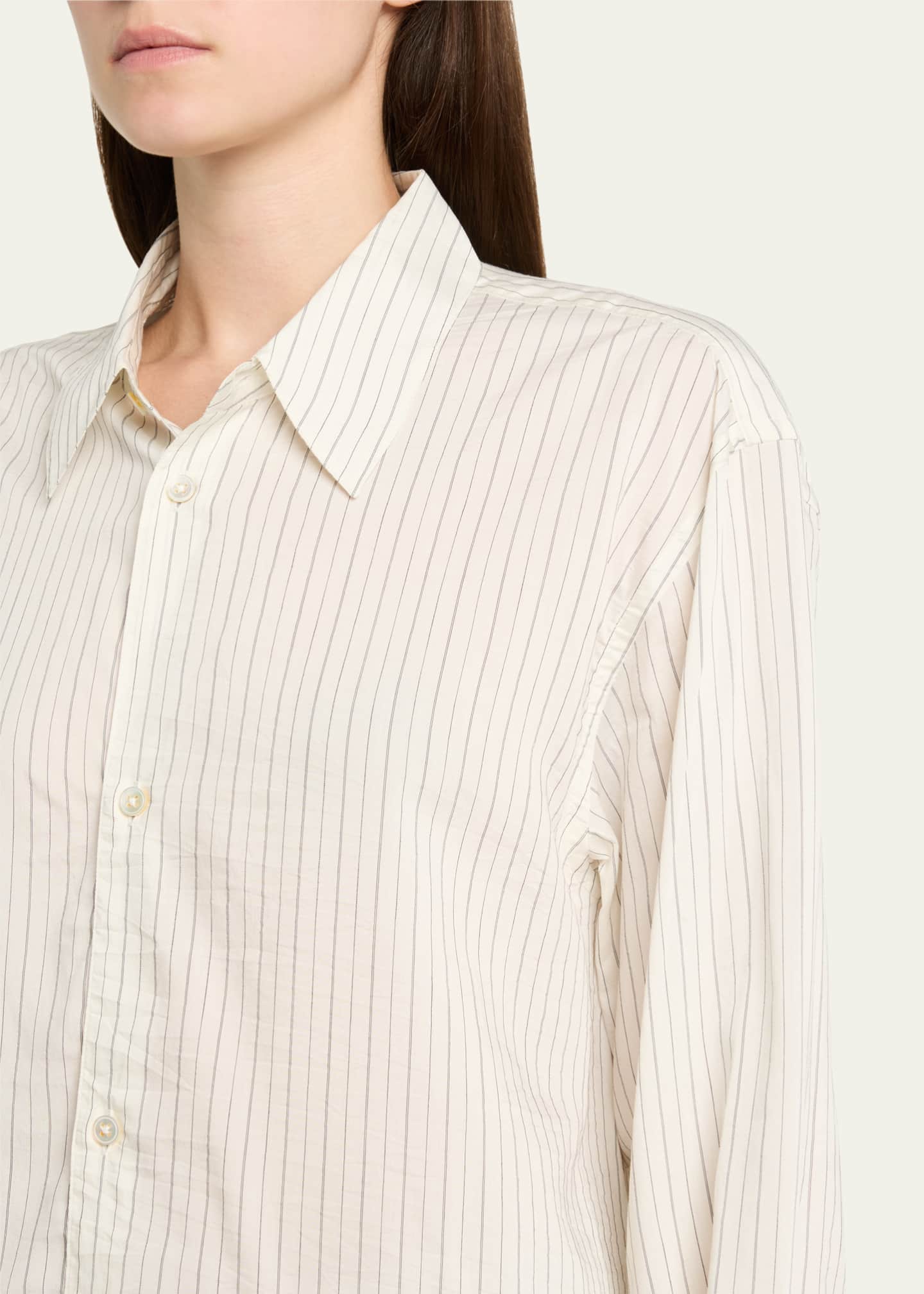 Studio Nicholson Pinstripe Boxy Shirt Image 5 of 5
