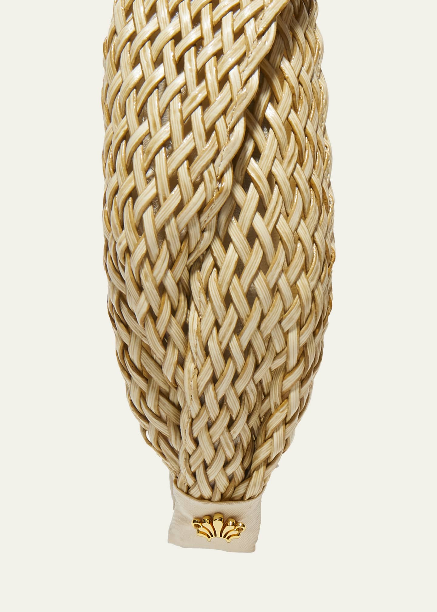 Lele Sadoughi Marlene Rattan Turban Headband Image 2 of 2