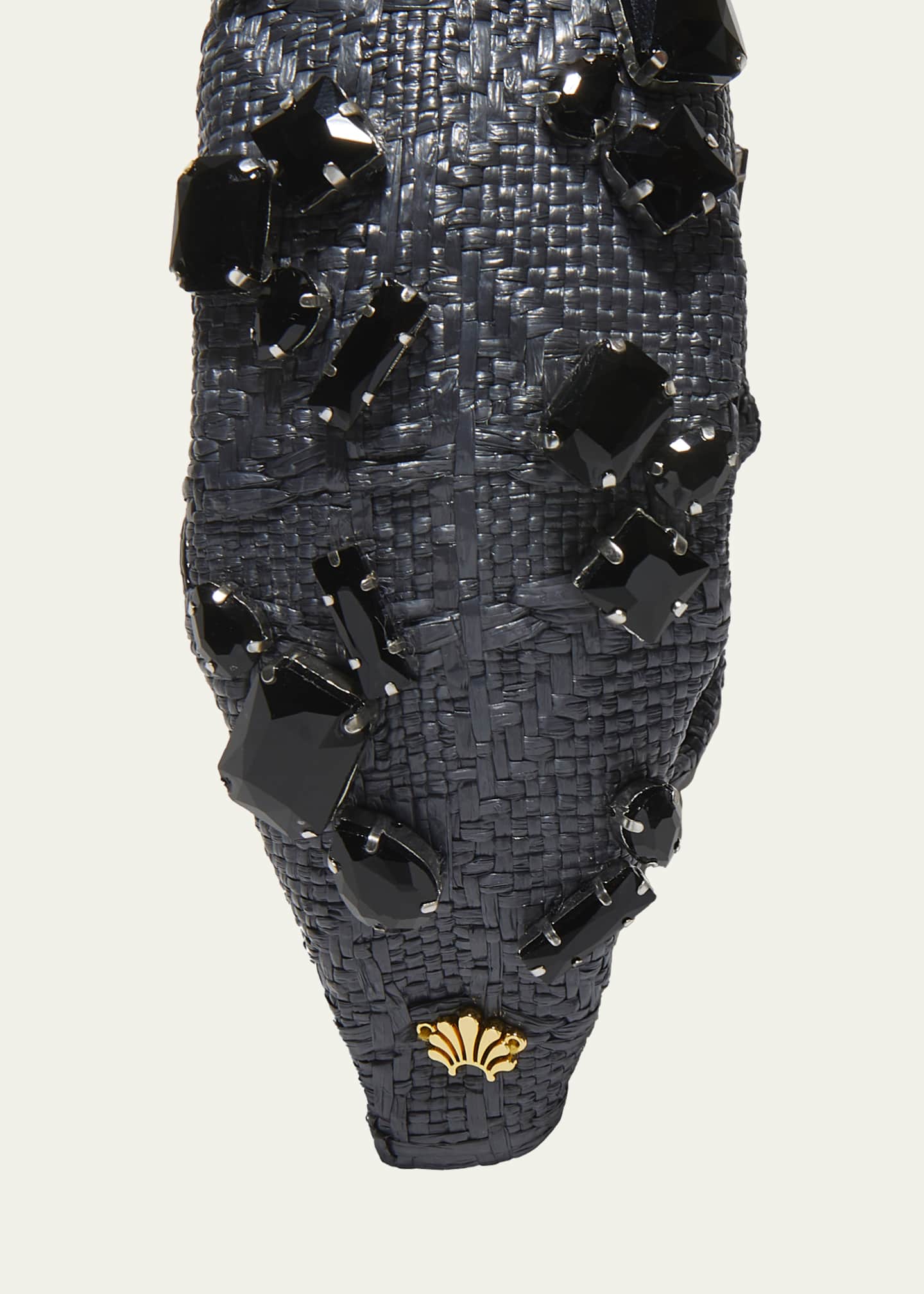Lele Sadoughi Knotted Embellished Raffia Headband Image 2 of 2