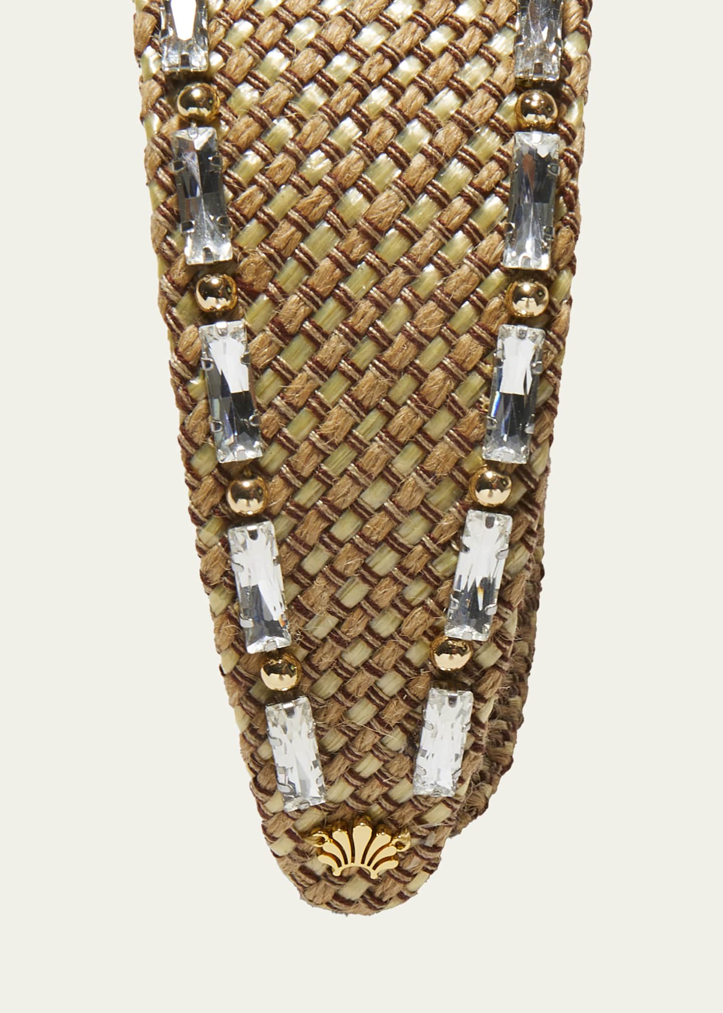 Lele Sadoughi Brigitte Crystal Raffia Headband Image 2 of 2