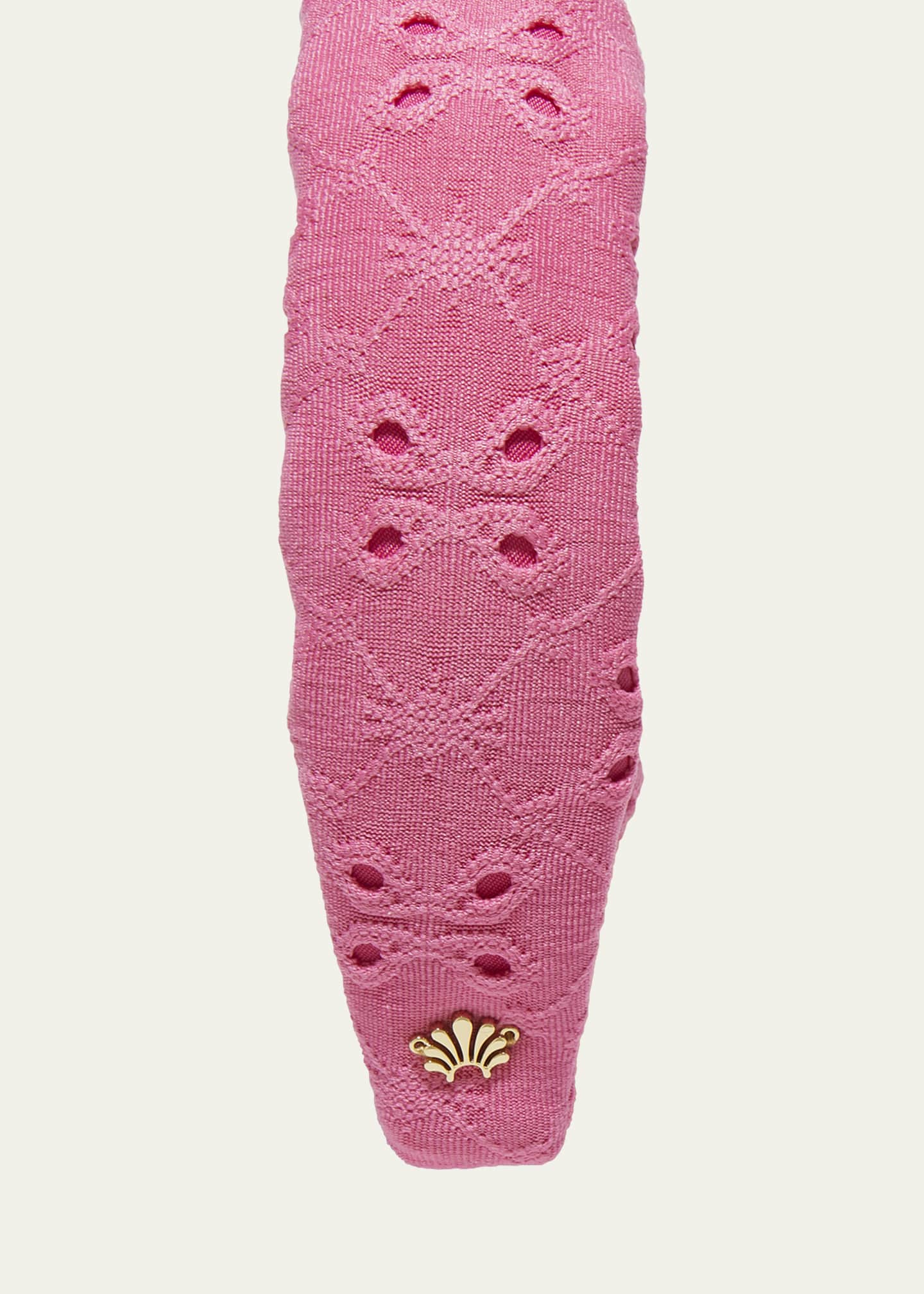 Lele Sadoughi Knotted Eyelet Slim Headband Image 2 of 2