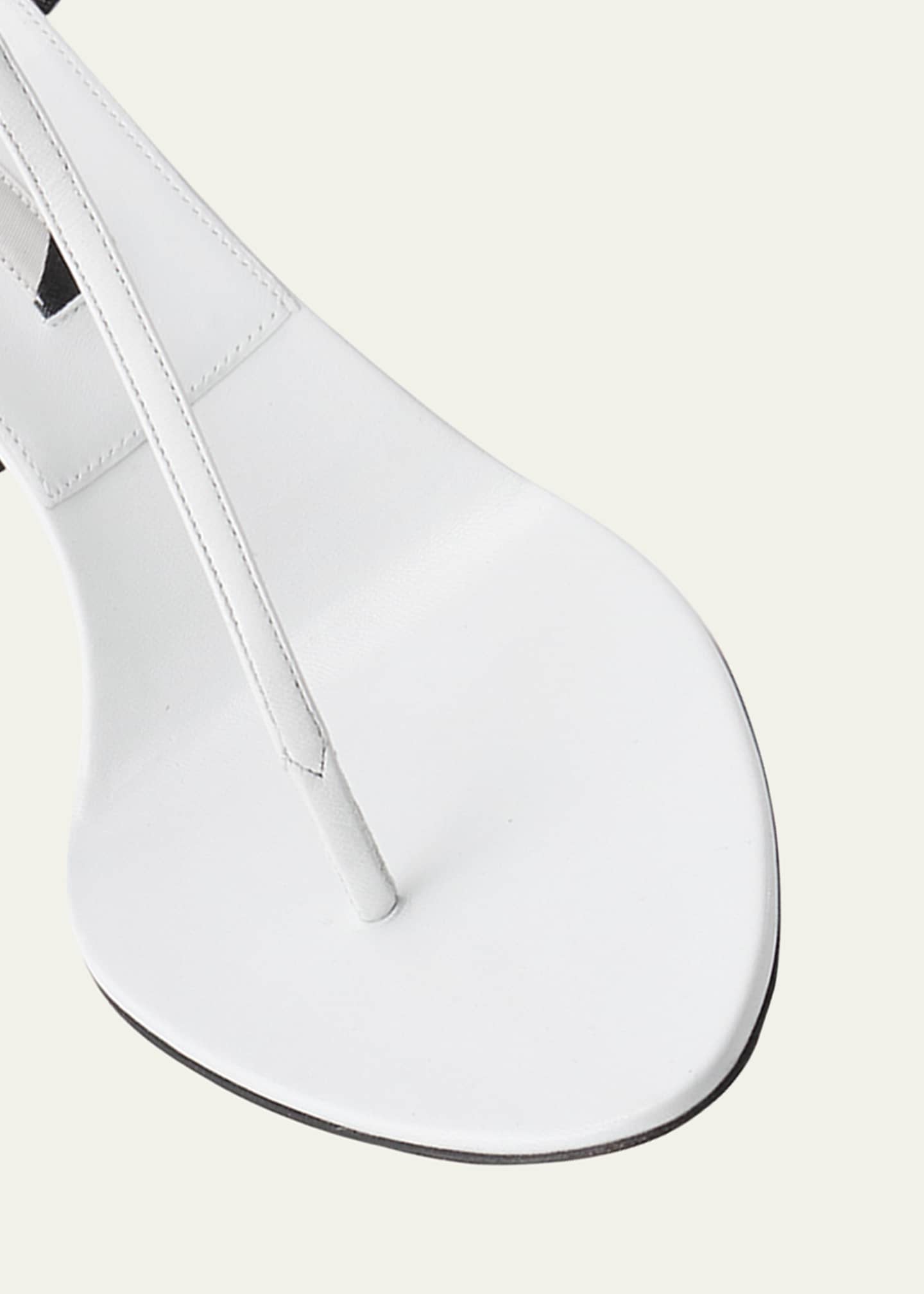Christen Mono Leather T-Strap Stiletto Sandals Image 3 of 3
