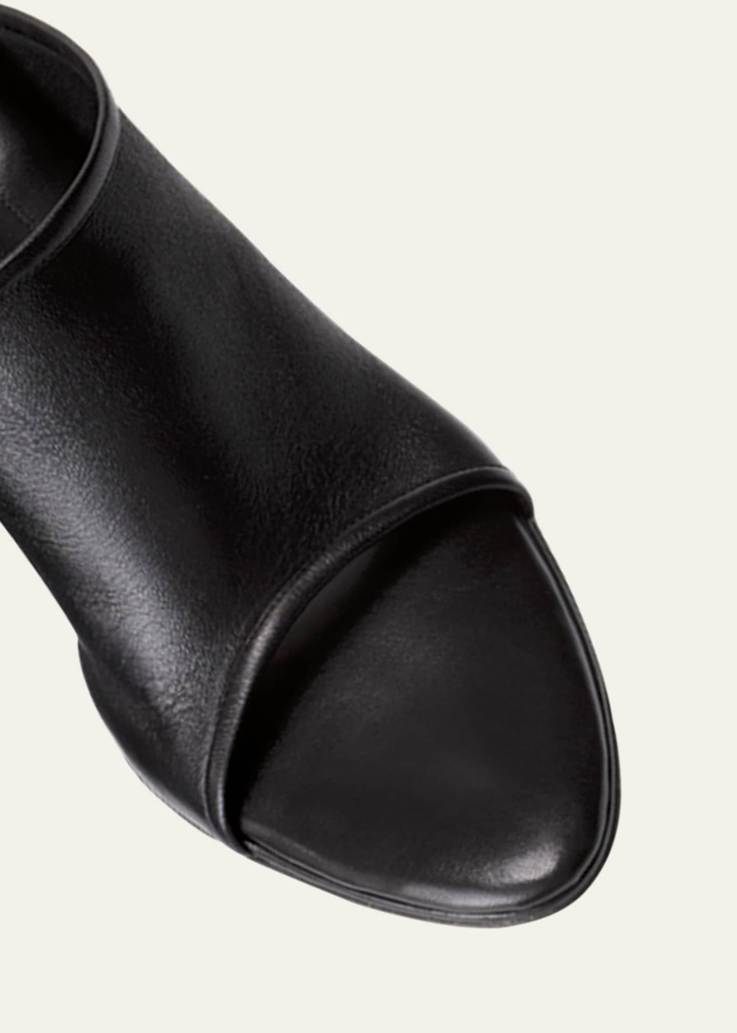 Christen Stretch Leather Wedge Slide Sandals Image 2 of 2