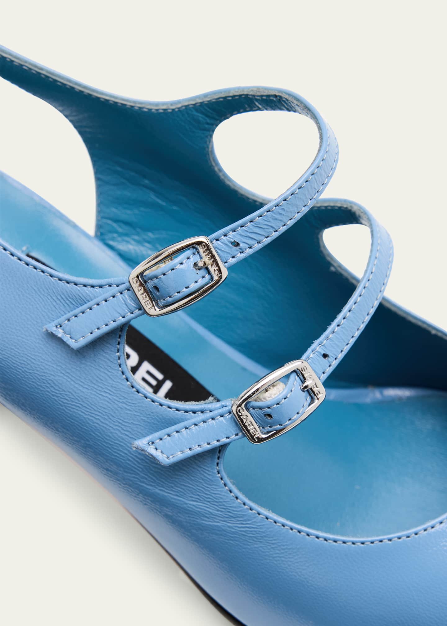 CAREL Papaya Metallic Four-Buckle Ballerina Flats Image 3 of 4