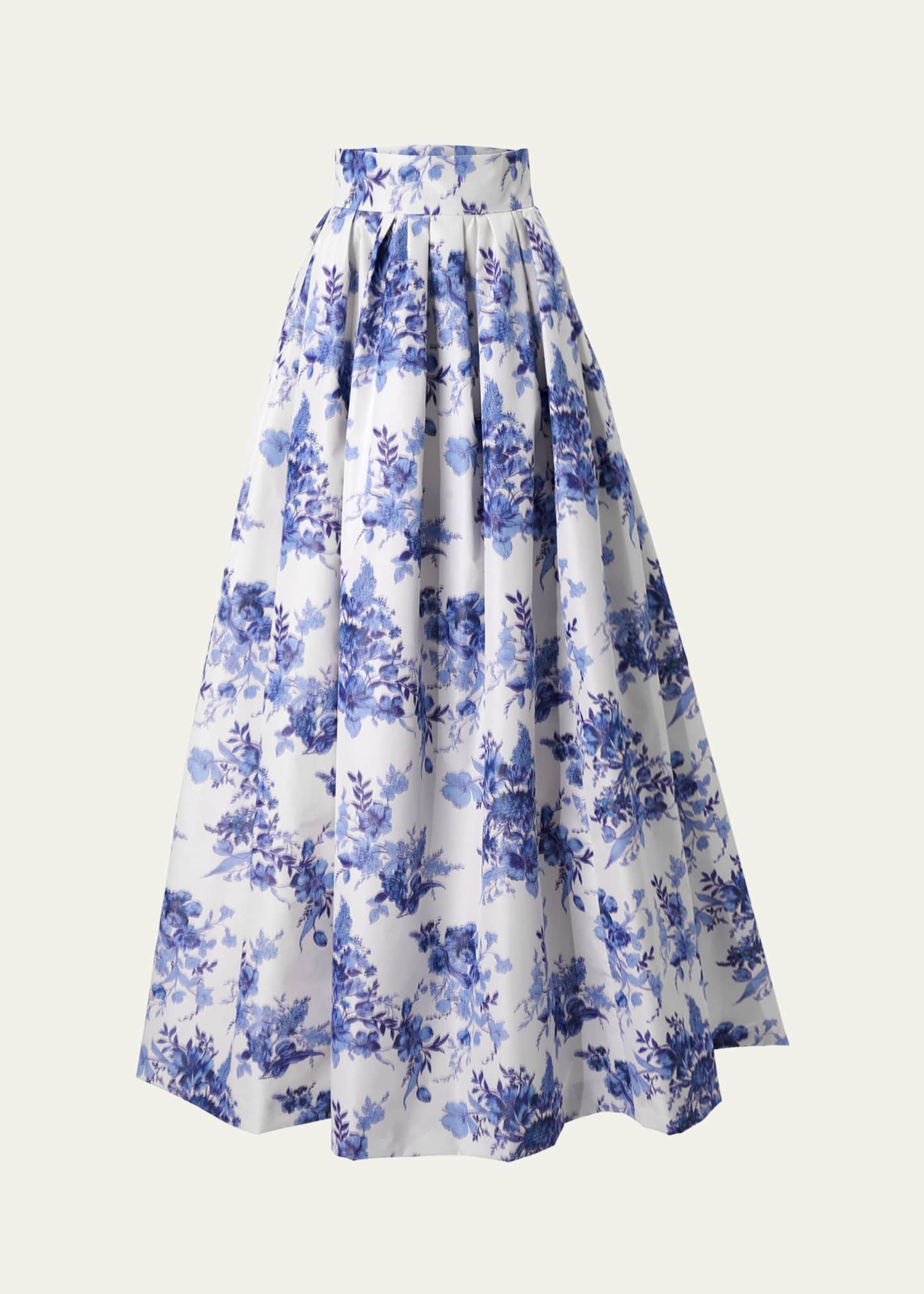 Carolina Herrera Blur Floral Ball Skirt Image 1 of 3