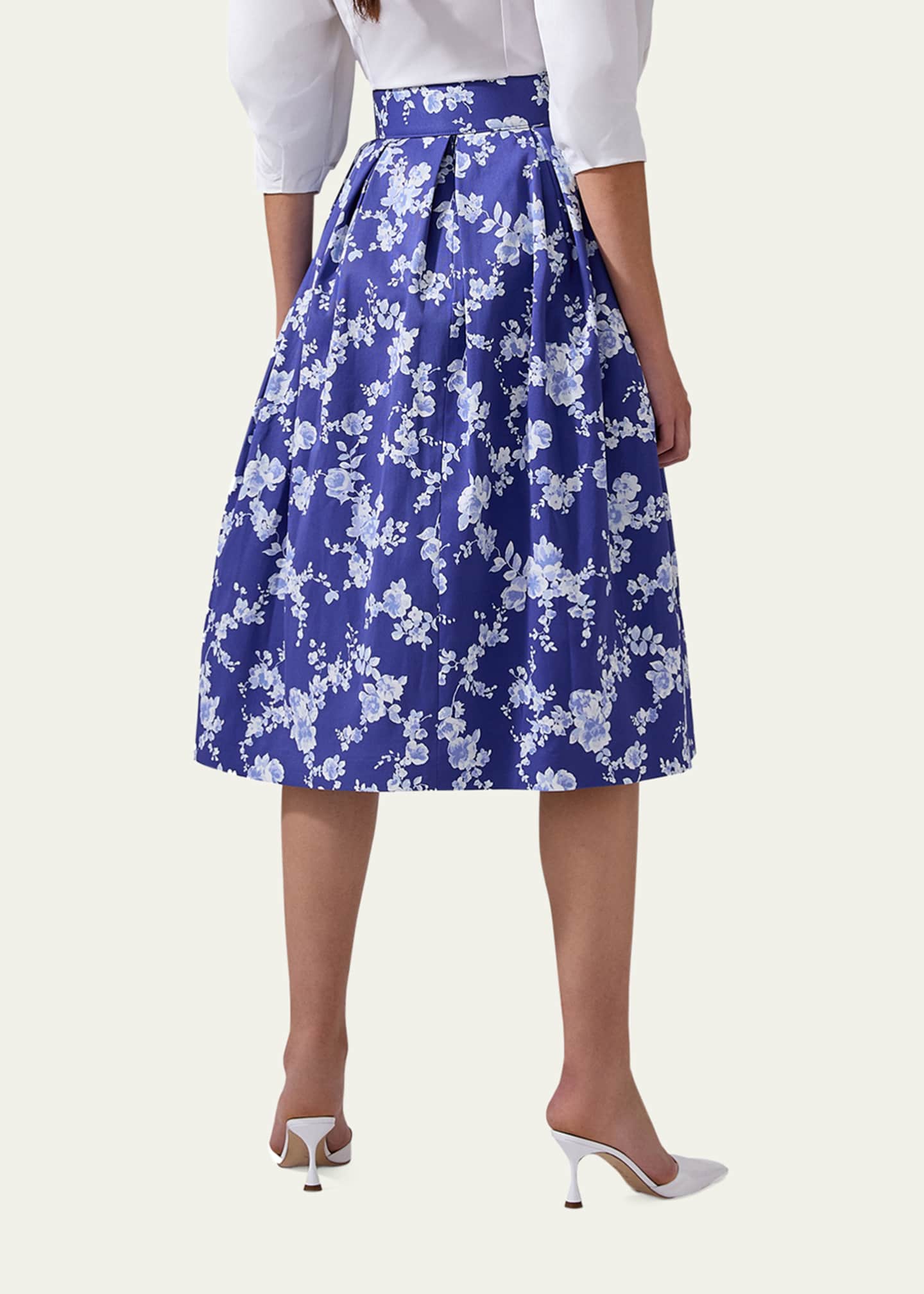 Carolina Herrera Floral Full Midi Skirt Image 3 of 3
