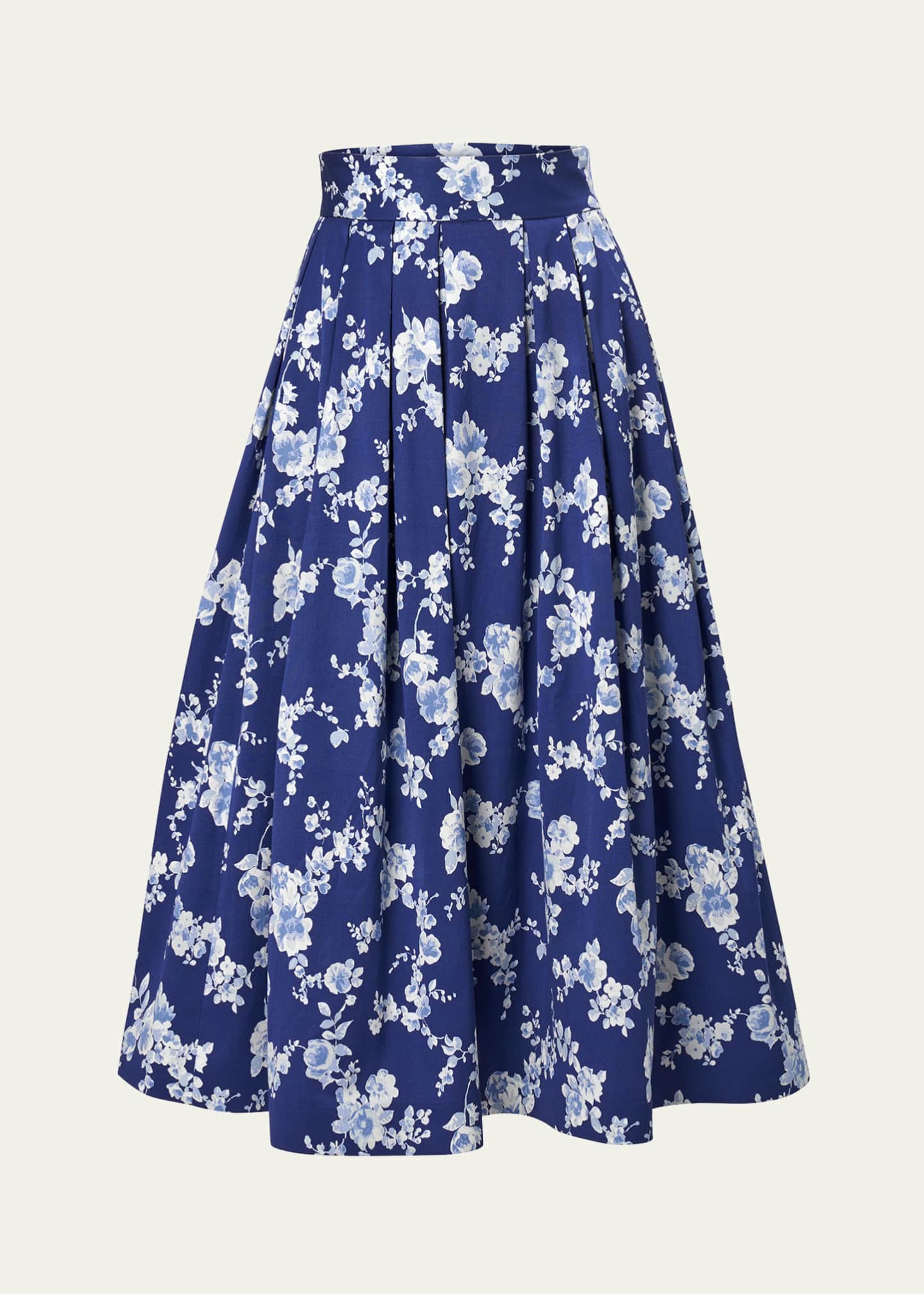 Carolina Herrera Floral Full Midi Skirt Image 1 of 3
