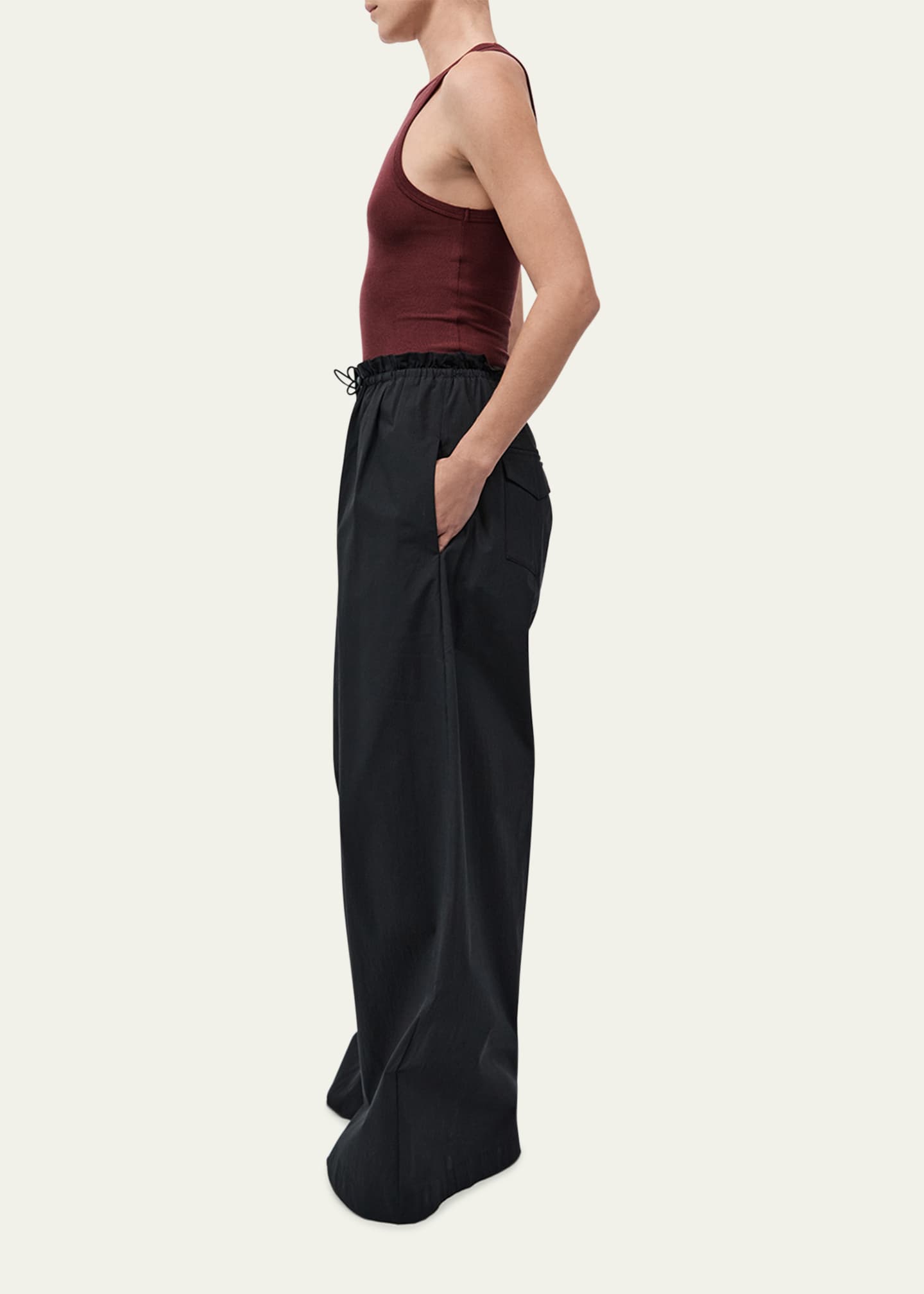 St. Agni Wide-Leg Paper Bag Pants Image 4 of 5