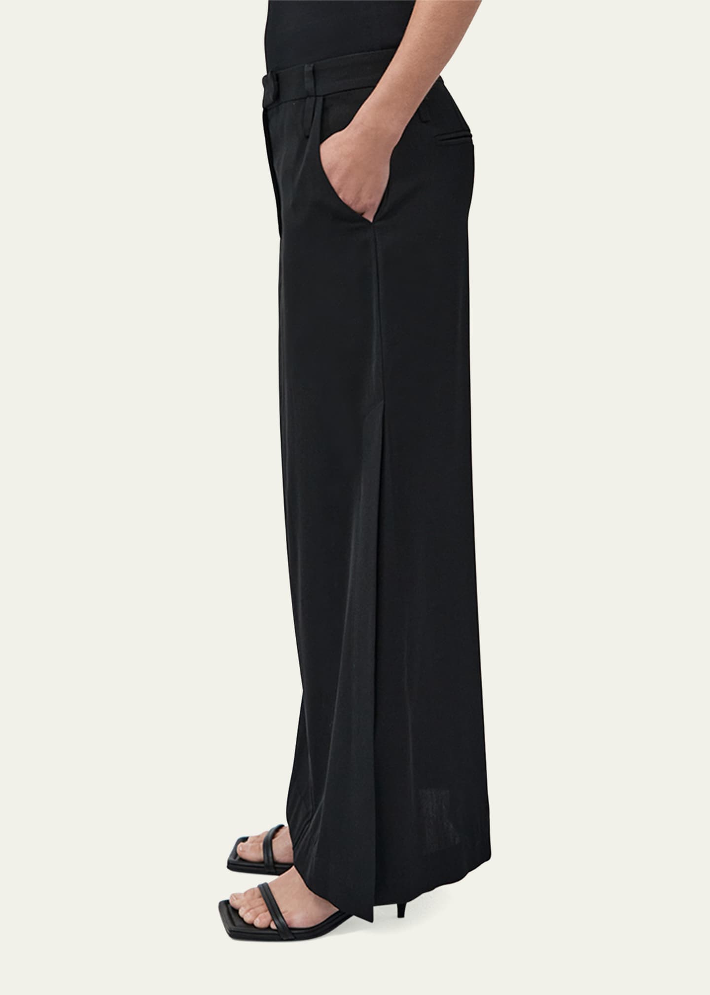 St. Agni Double-Loop Straight Maxi Skirt Image 4 of 5