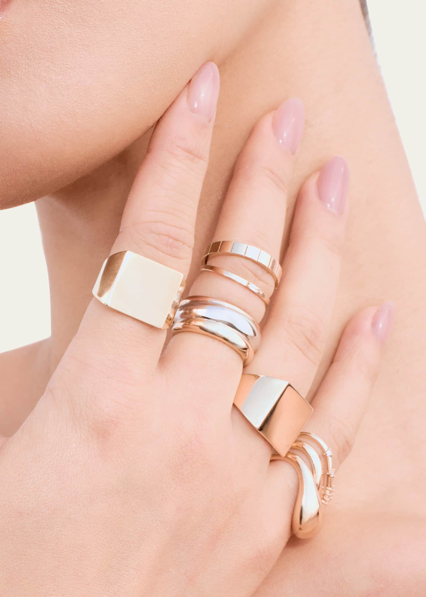 Lana Tri Gold Three-Row Bubble Ring Image 2 of 3