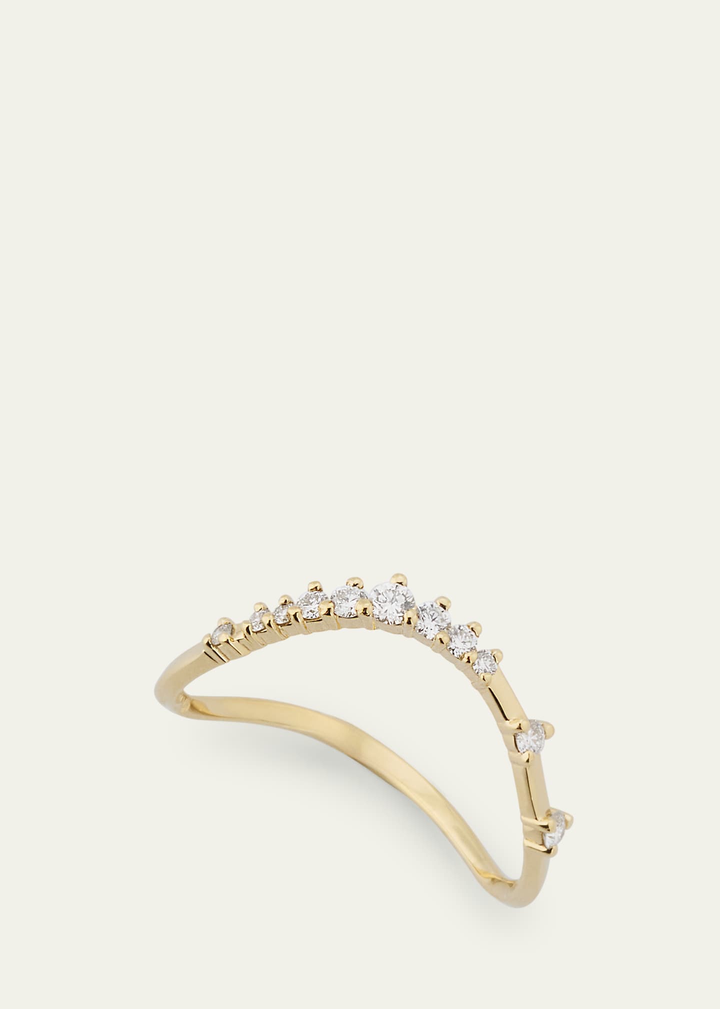 Lana Curved Solo Diamond Constellation Ring Image 3 of 4