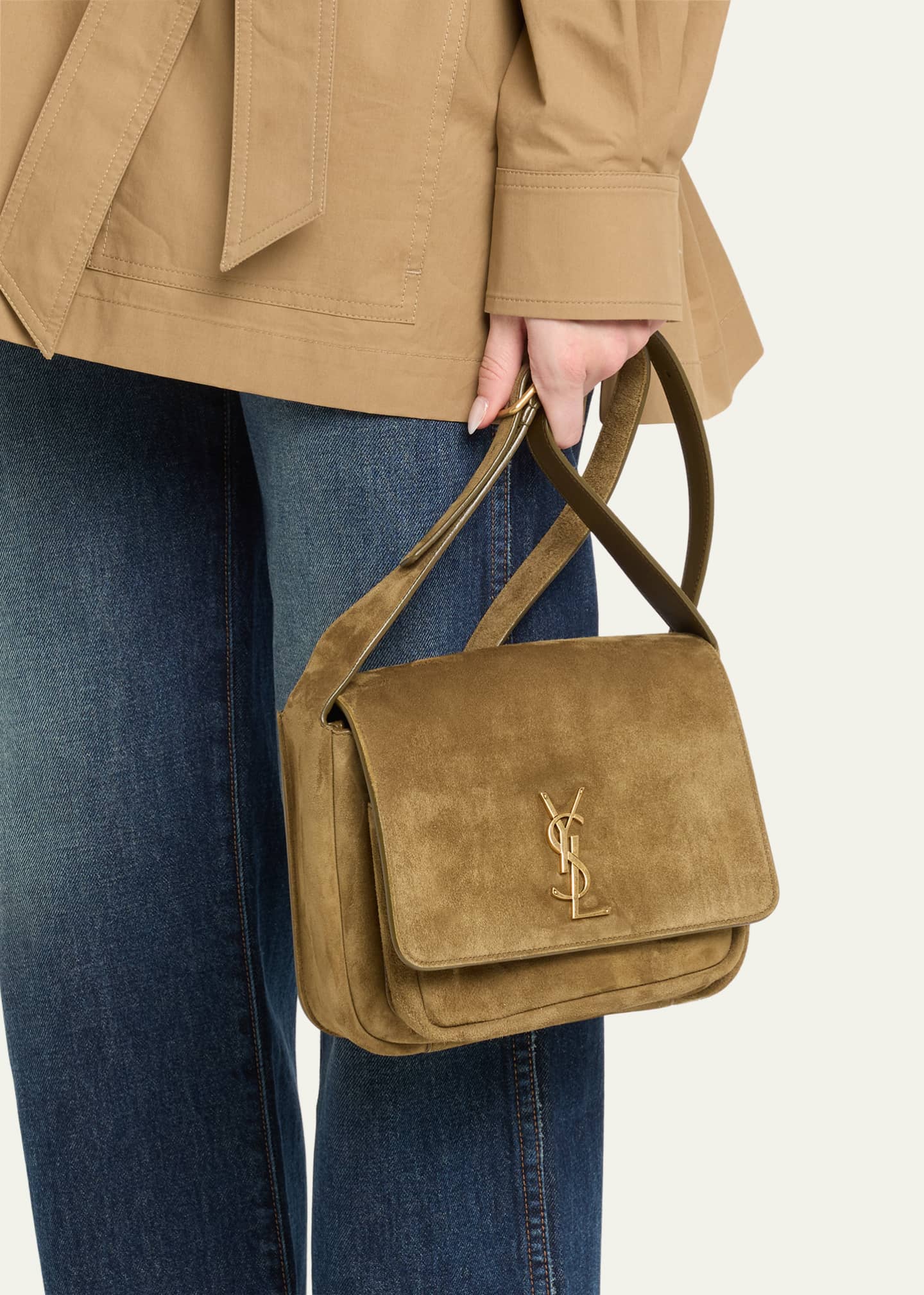 Saint Laurent Niki YSL Crossbody Bag in Suede Image 2 of 6