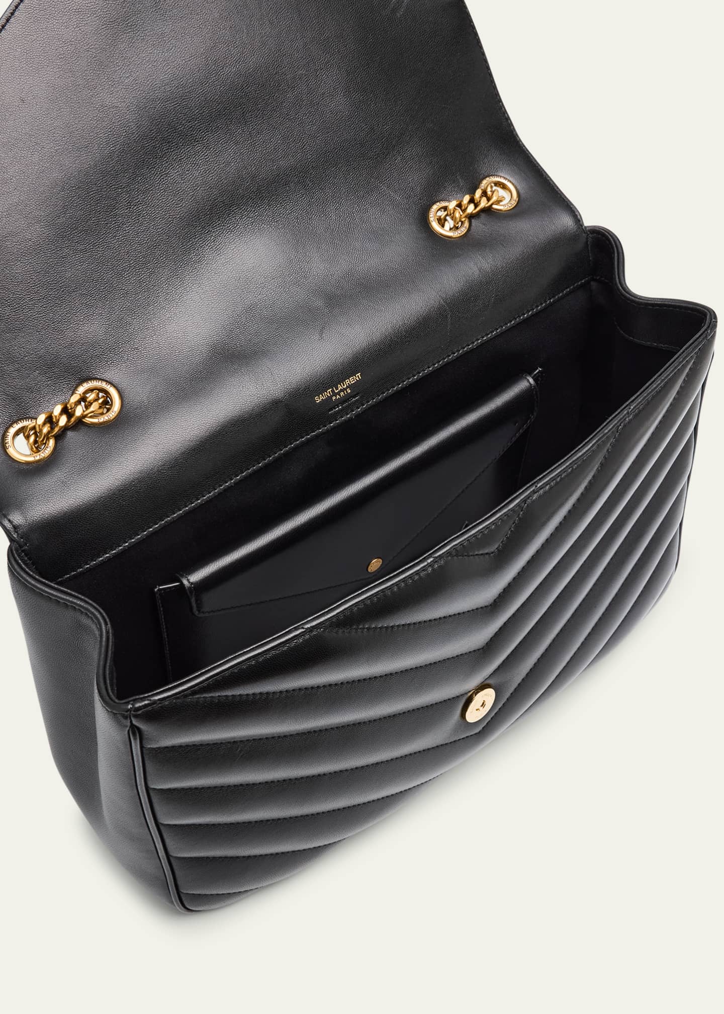 Saint Laurent Loulou Large YSL Chain Shoulder Bag in Quilted Leather Image 4 of 6