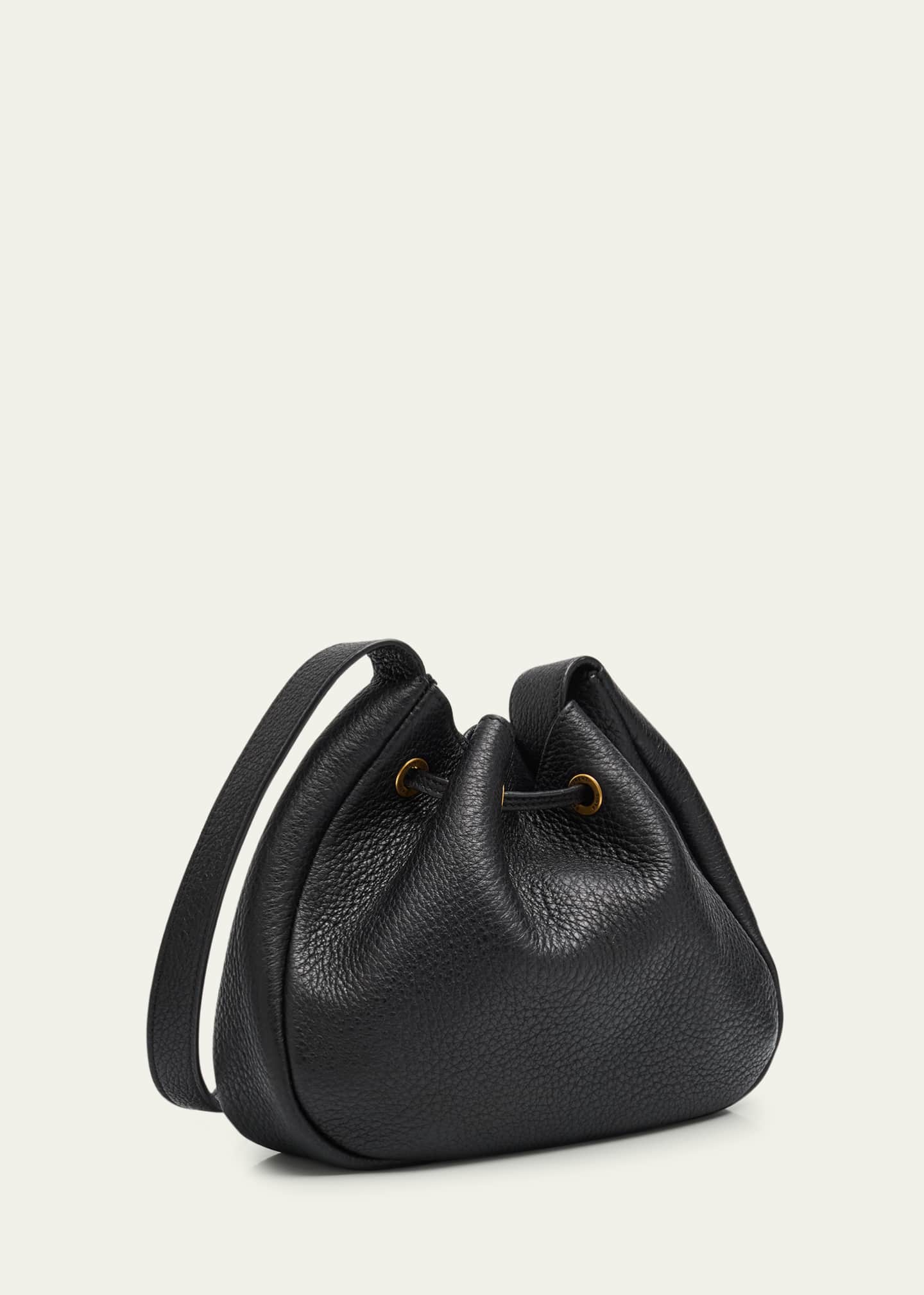 Saint Laurent Paris VII Mini YSL Hobo Bag in Grained Leather Image 3 of 7