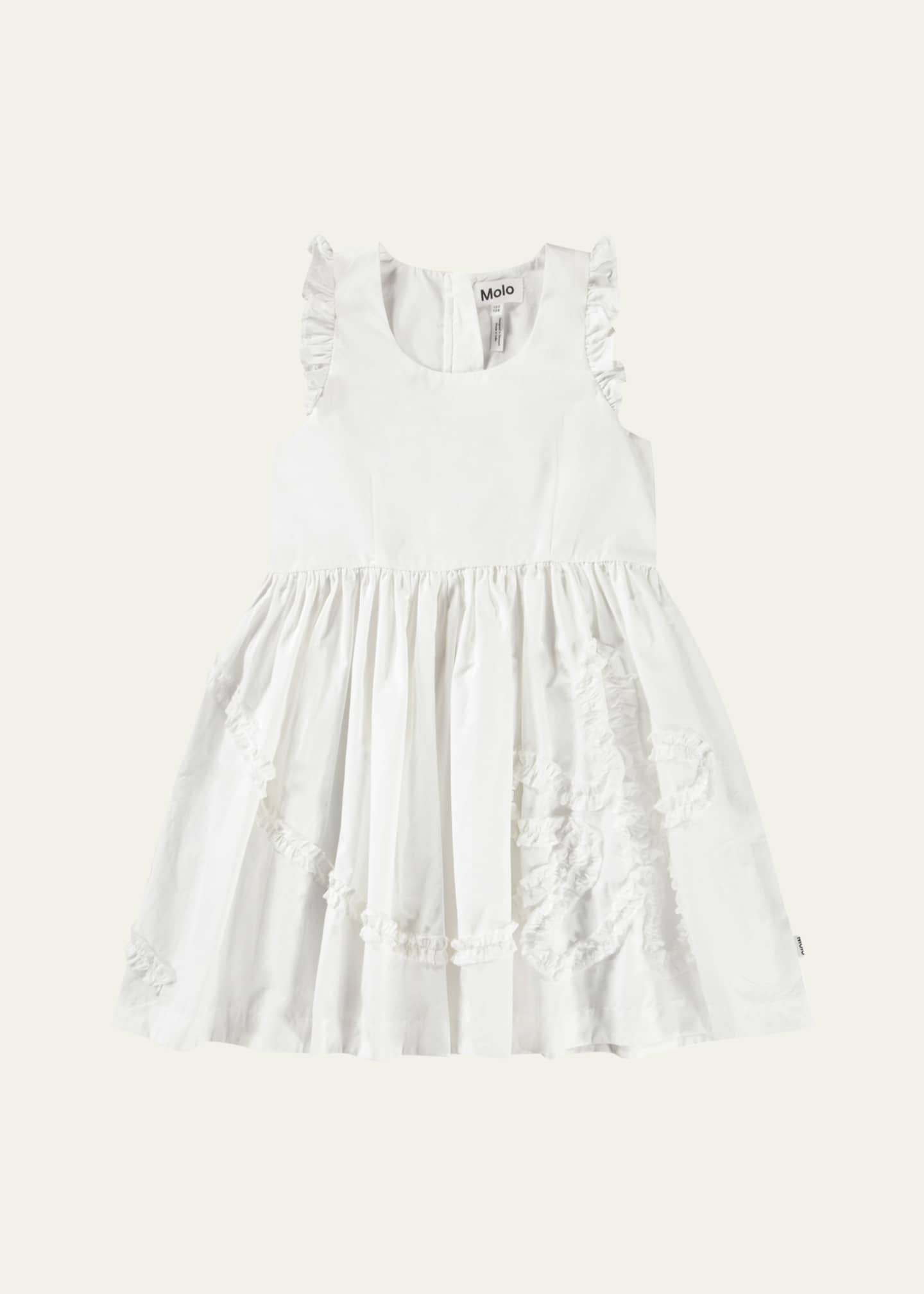 Molo Girl's Cortney Sleeveless Ruffled Cotton Dress, Size 7-16 Image 1 of 3