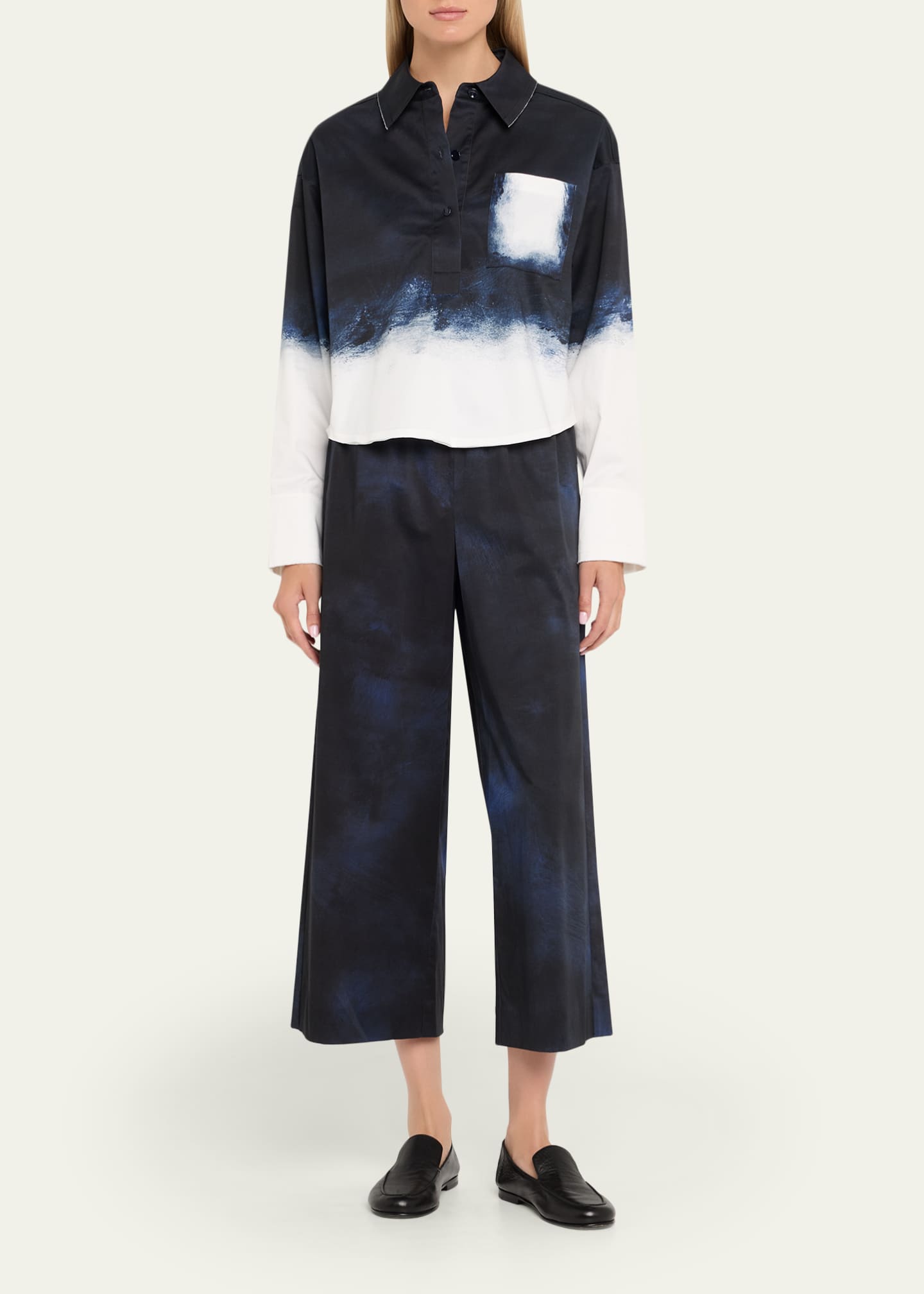 Jason Wu Collection Long-Sleeve Printed Cotton Popover Image 2 of 5