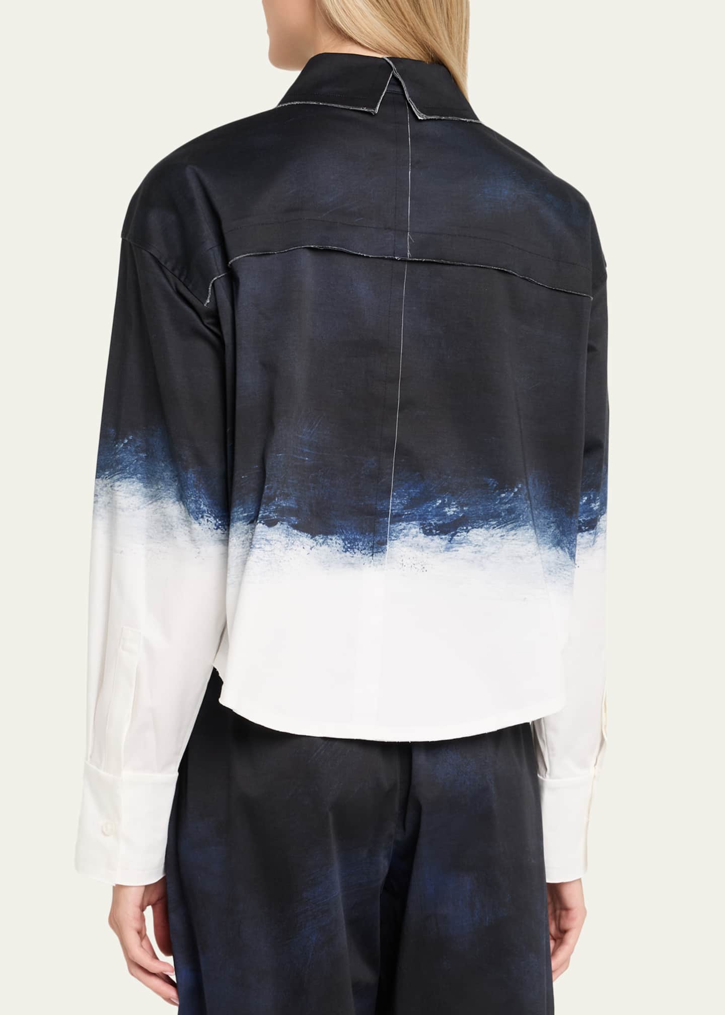 Jason Wu Collection Long-Sleeve Printed Cotton Popover Image 3 of 5