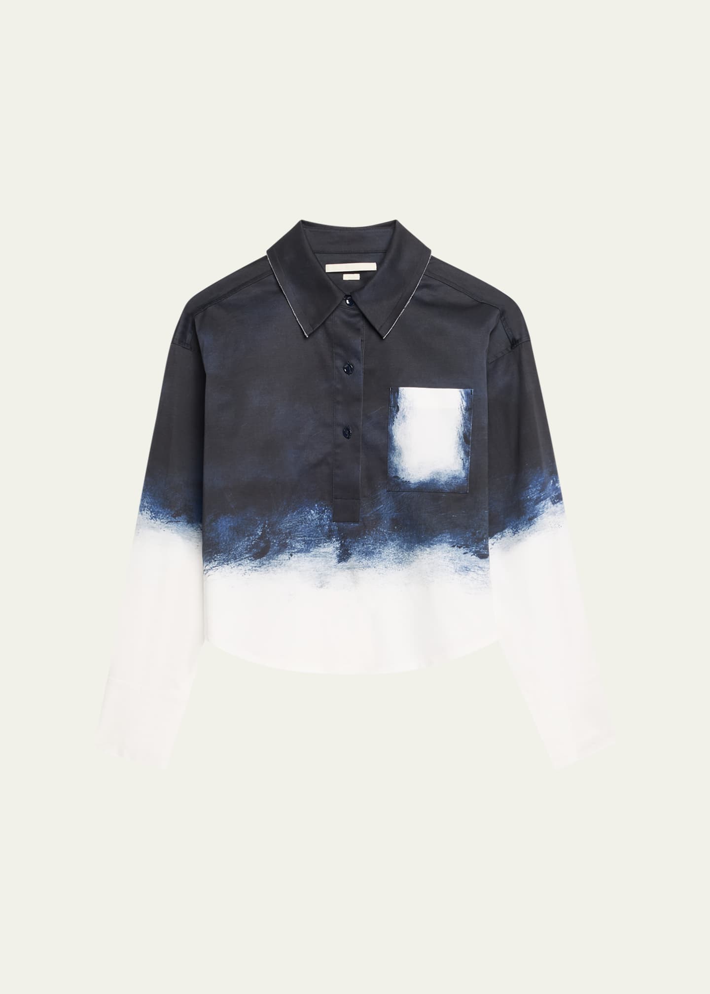 Jason Wu Collection Long-Sleeve Printed Cotton Popover Image 1 of 5