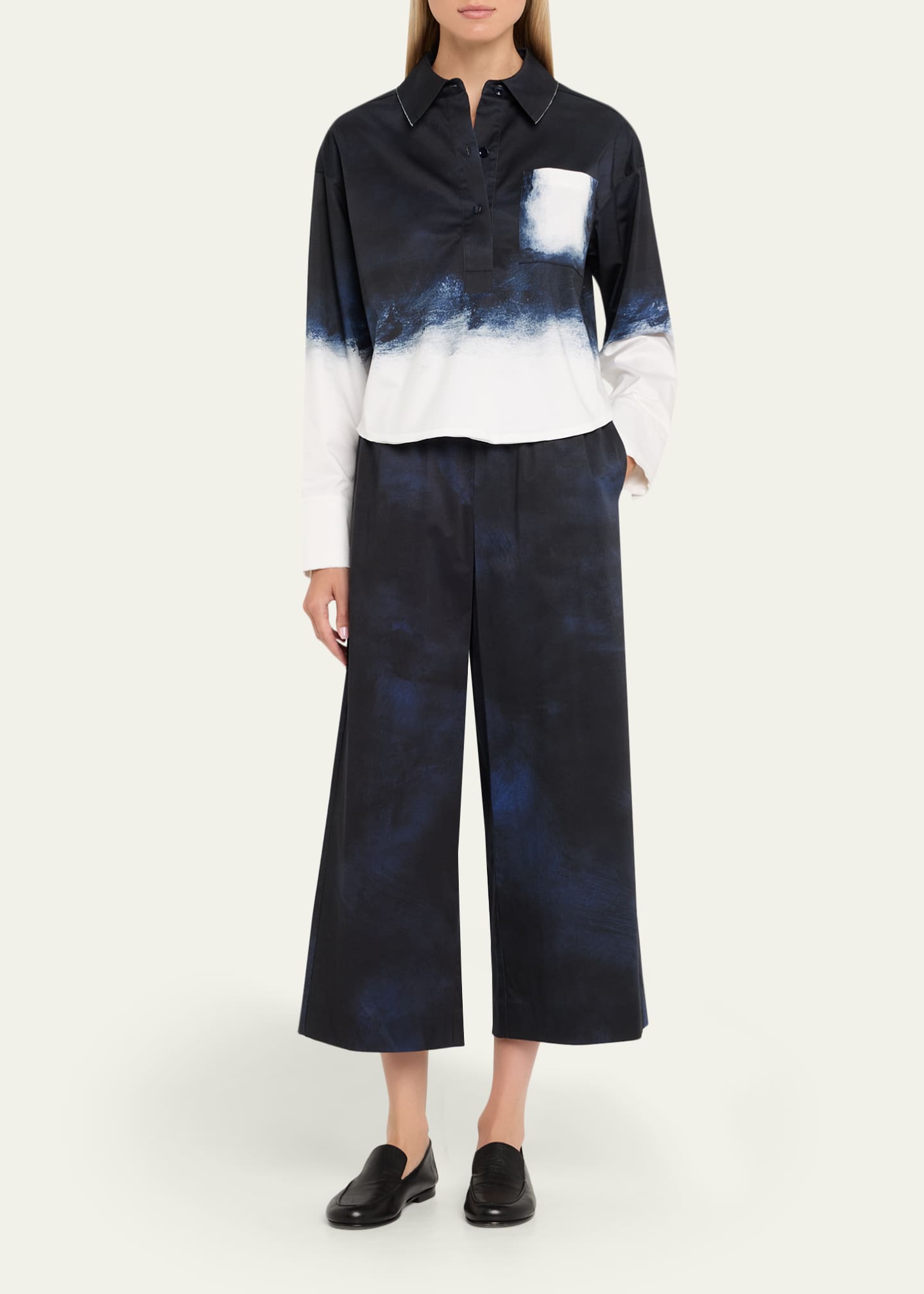 Jason Wu Collection Printed Drawstring Canvas Pants Image 2 of 5