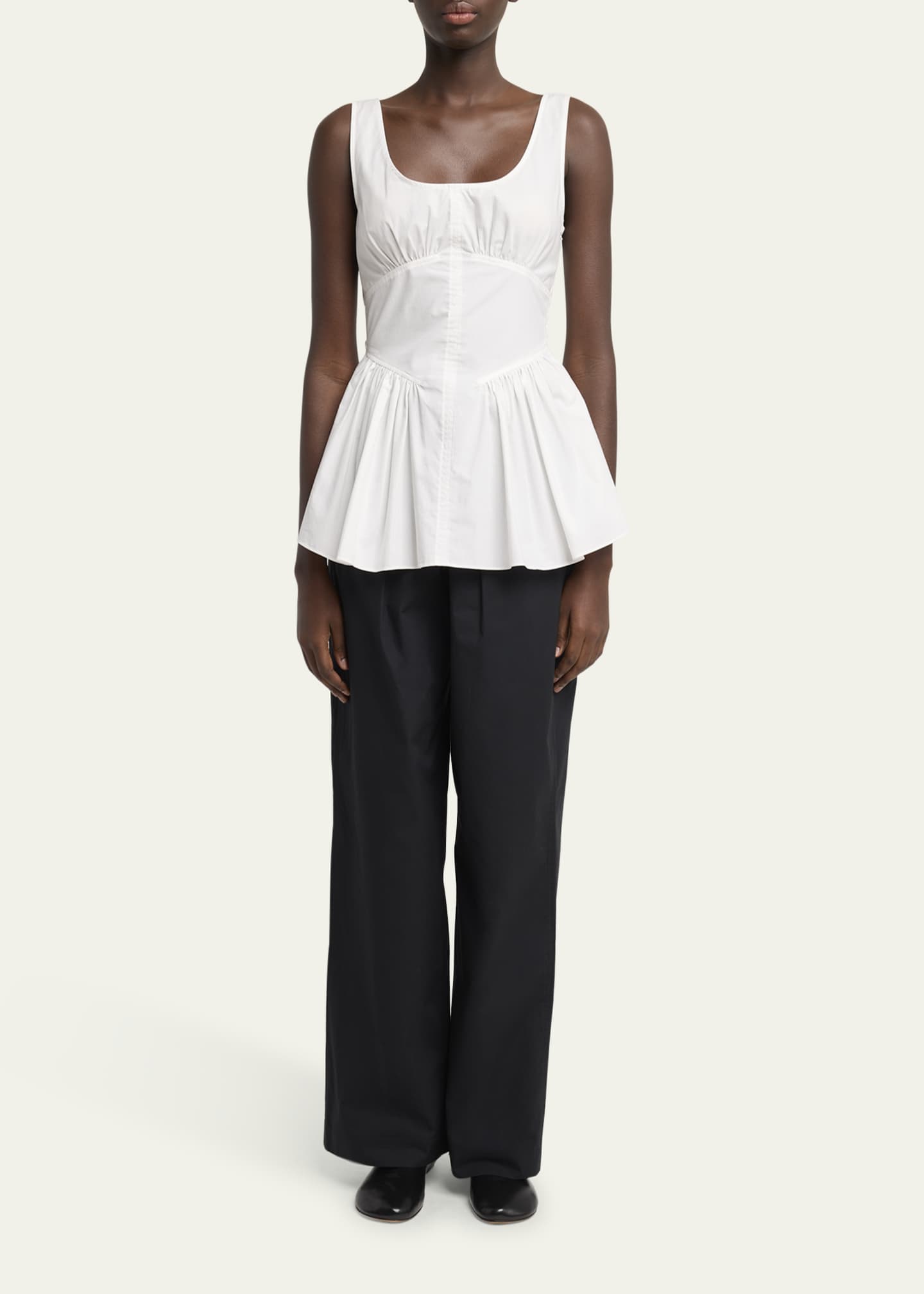 Proenza Schouler White Label Bader Sleeveless Stretch Poplin