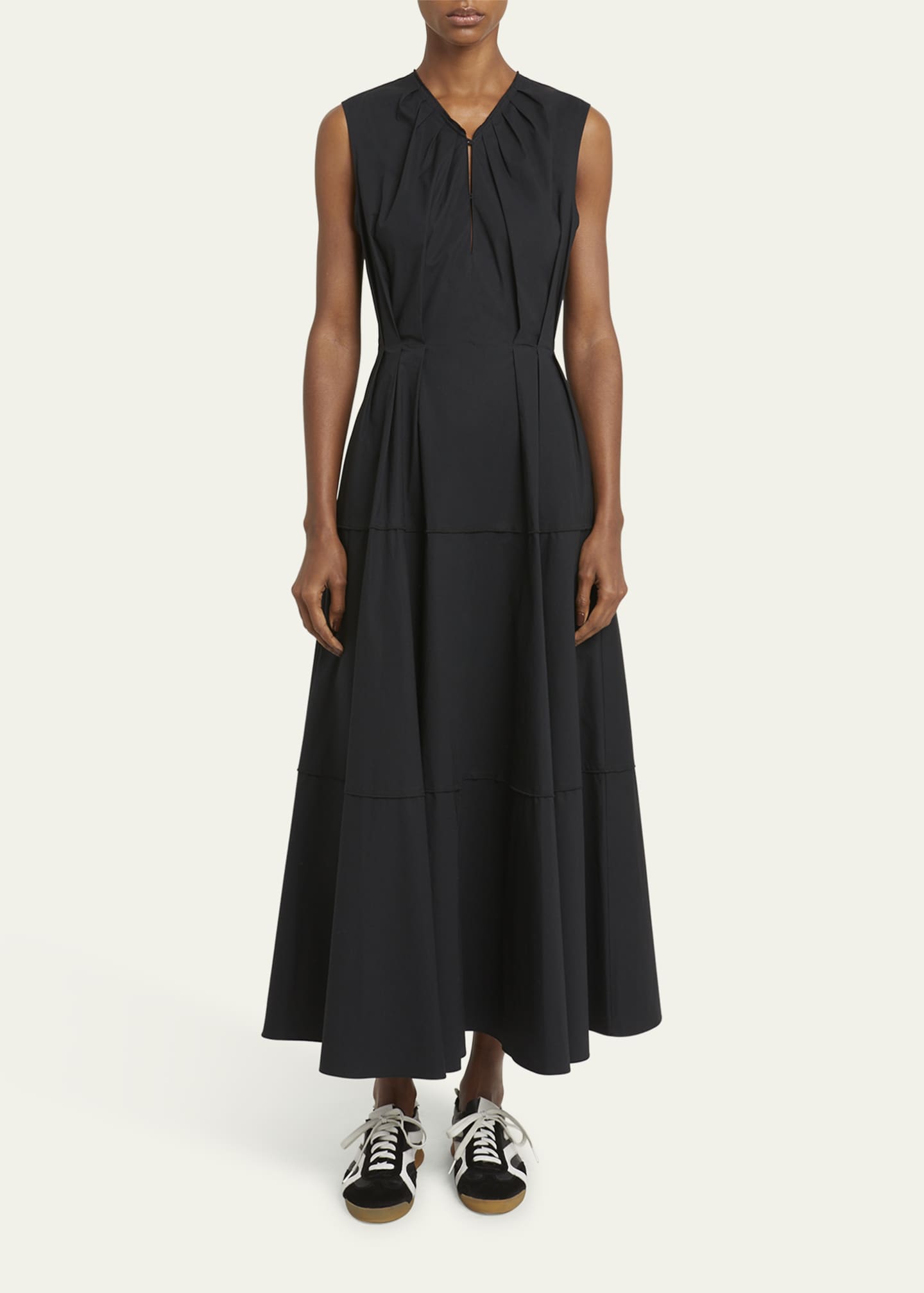 Proenza Schouler White Label Kailey Stretch Poplin Maxi Dress Image 2 of 5