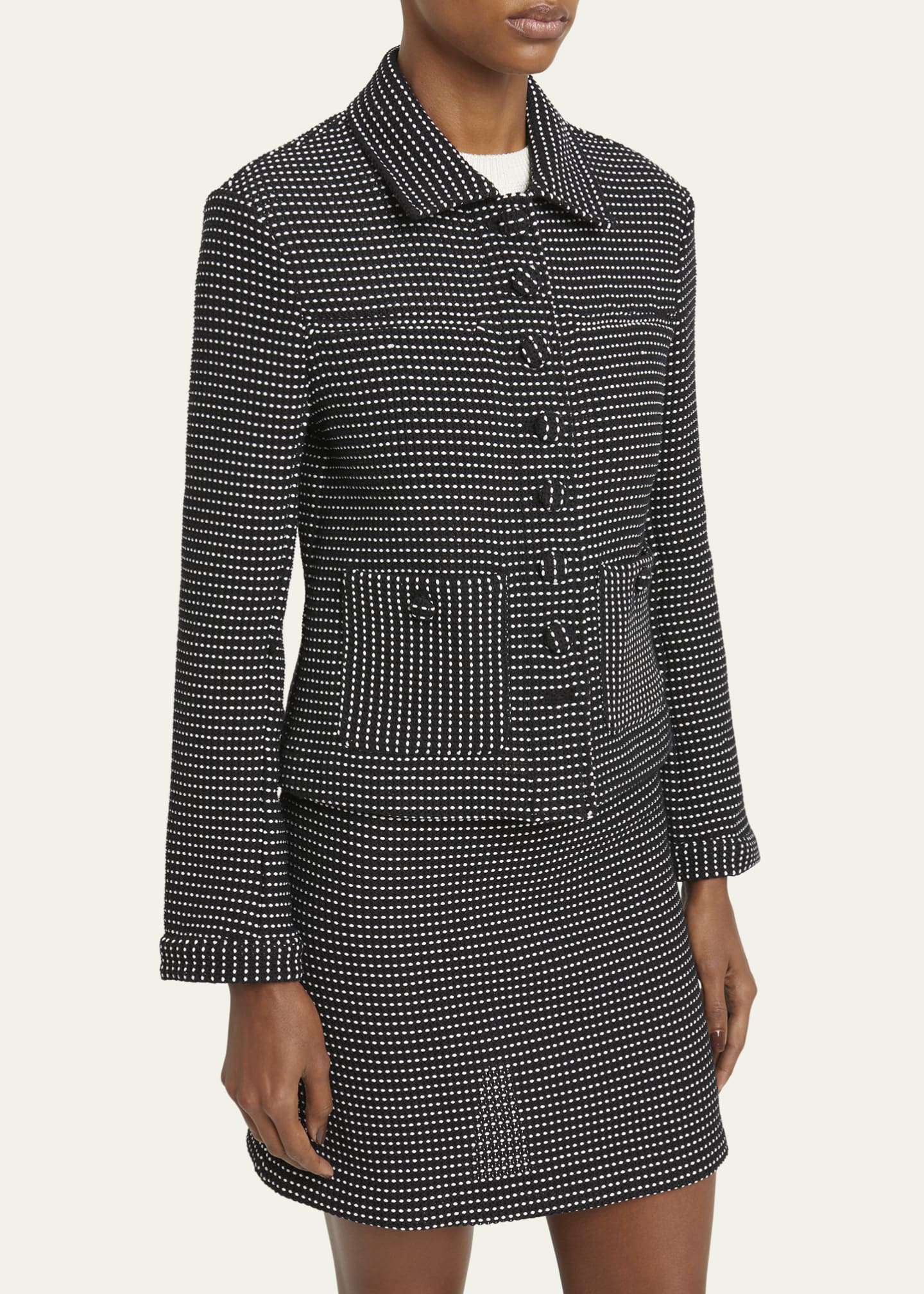 Proenza Schouler White Label Osler Tweed Jacket Image 4 of 5