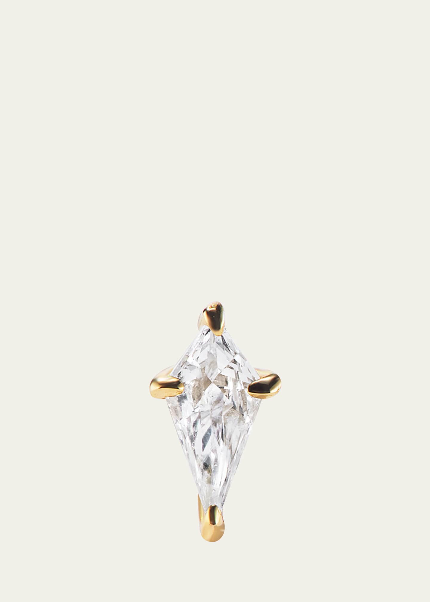 Aaryah 14K Yellow Gold Kite Diamond Stud Earrings Image 2 of 2