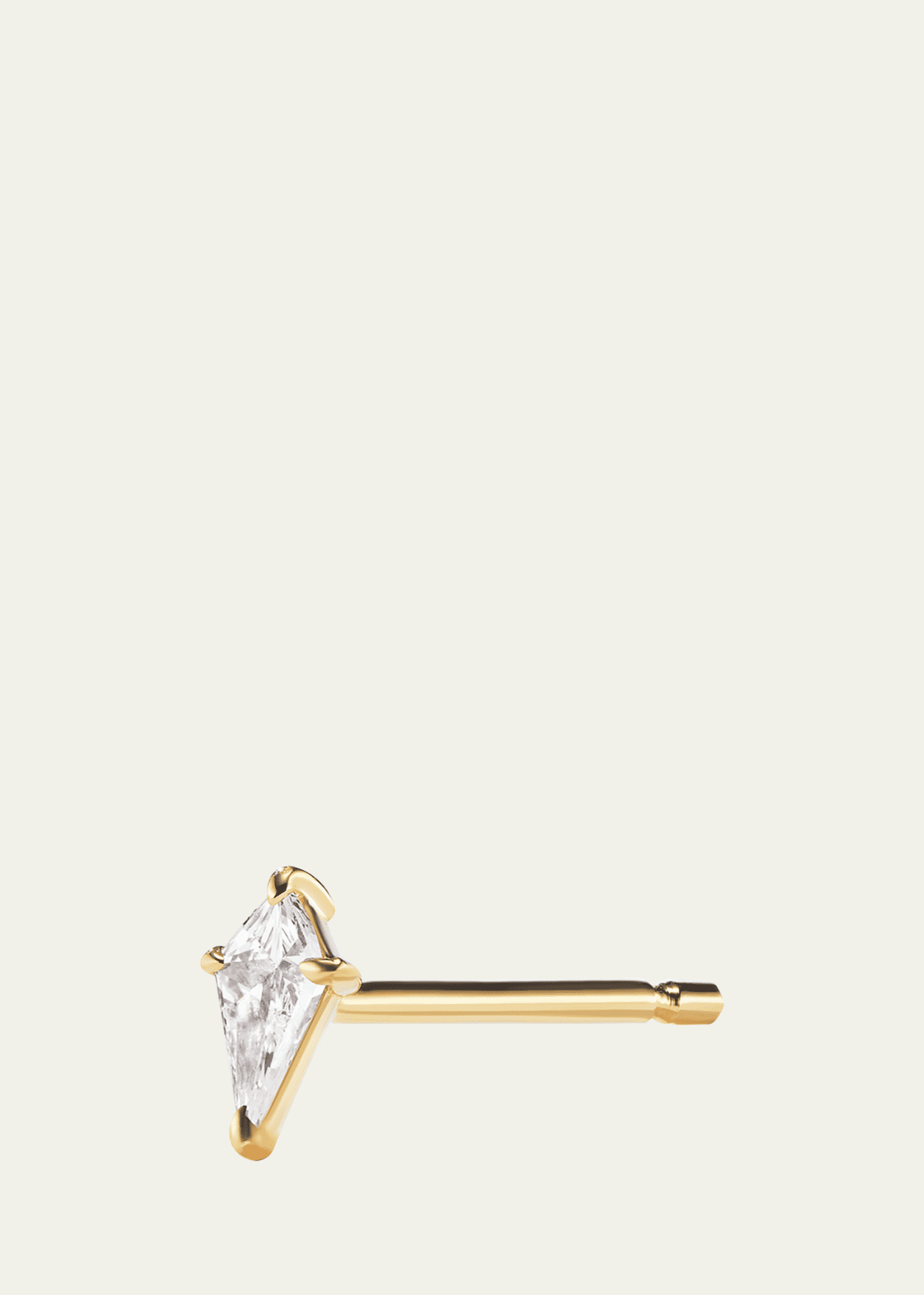 Aaryah 14K Yellow Gold Kite Diamond Stud Earring, Single Image 2 of 2