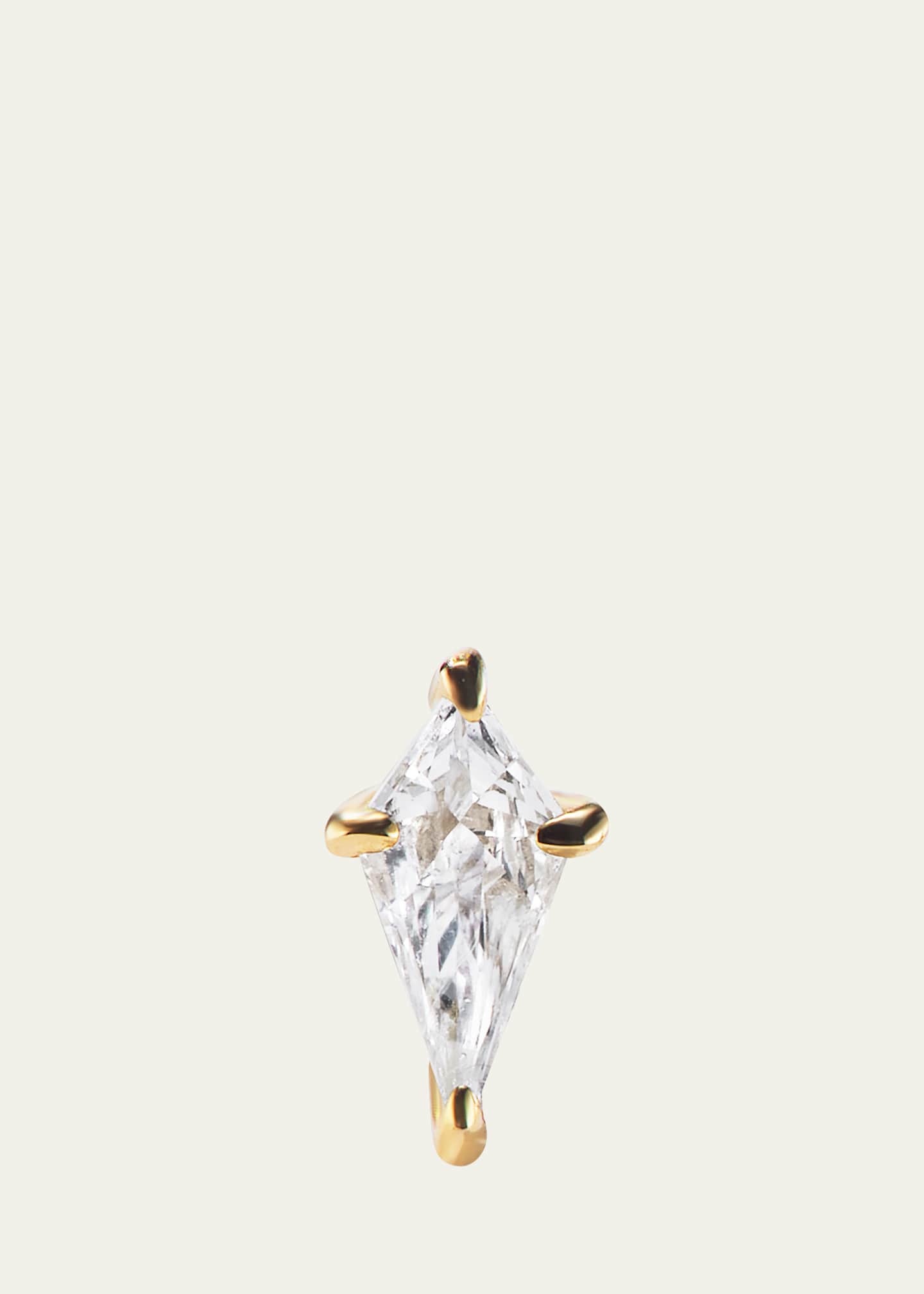 Aaryah 14K Yellow Gold Kite Diamond Stud Earring, Single Image 1 of 2