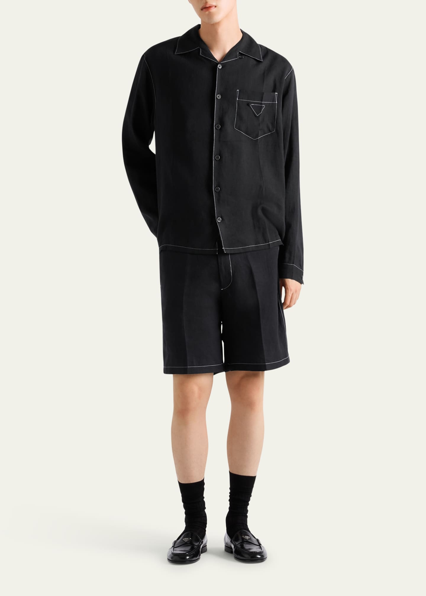 Prada Men's Linen Shirt Image 2 of 3