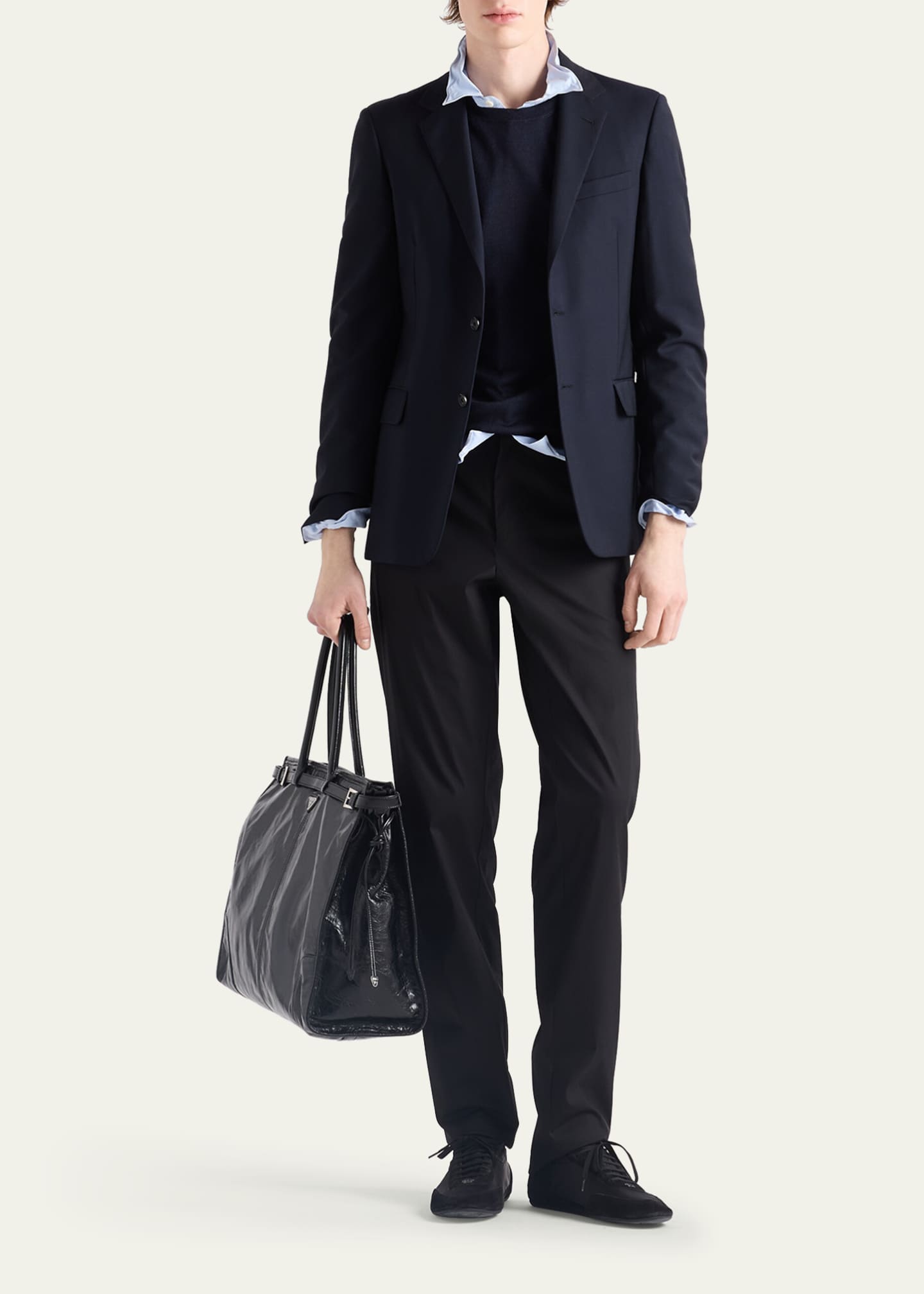 Prada Men's Stretch Poplin Pants Image 2 of 5