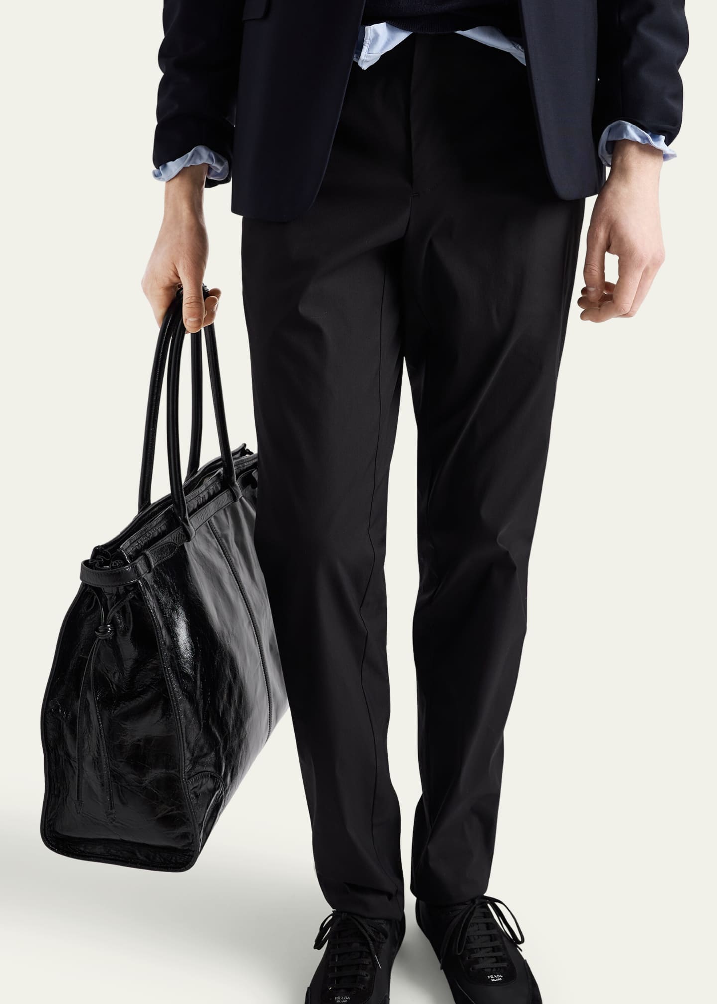Prada Men's Stretch Poplin Pants Image 4 of 5