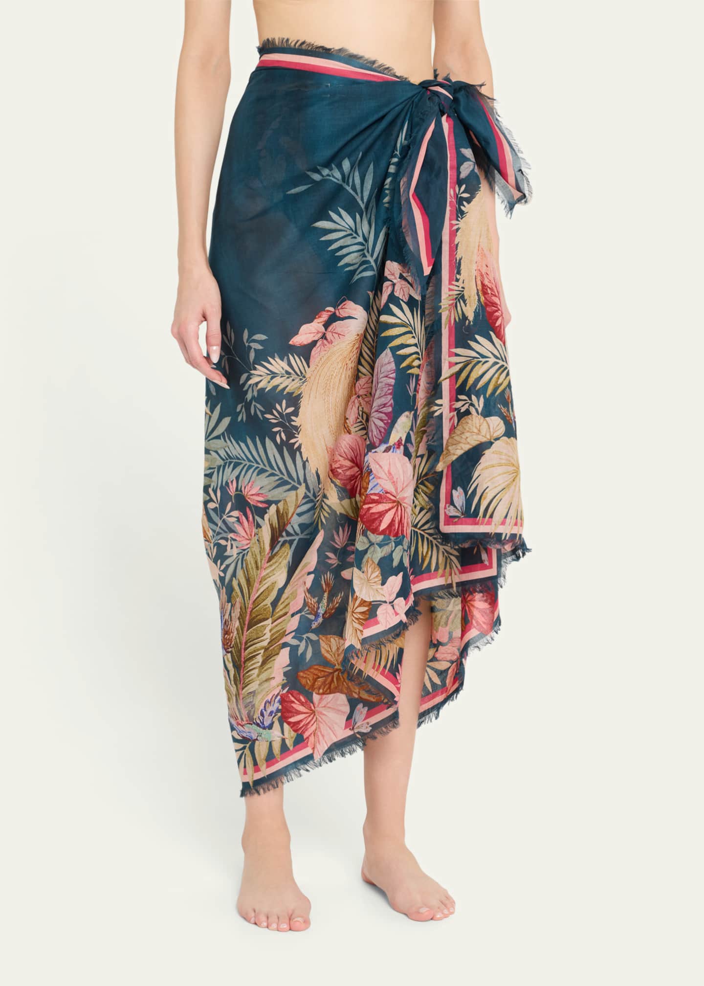 Zimmermann Palm Floral Cotton Pareo Coverup Image 4 of 5